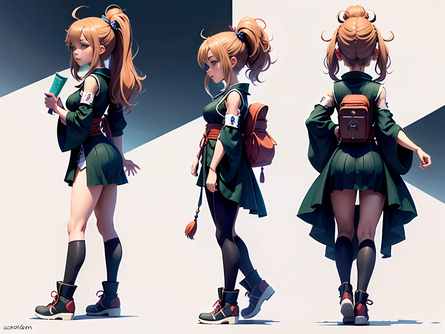 monice1111
character turnaround sheet:2,three view drawing,full body shot:2,A cute girl dressed in a japanese idol outfit,anime aesthetic, super ultra detail