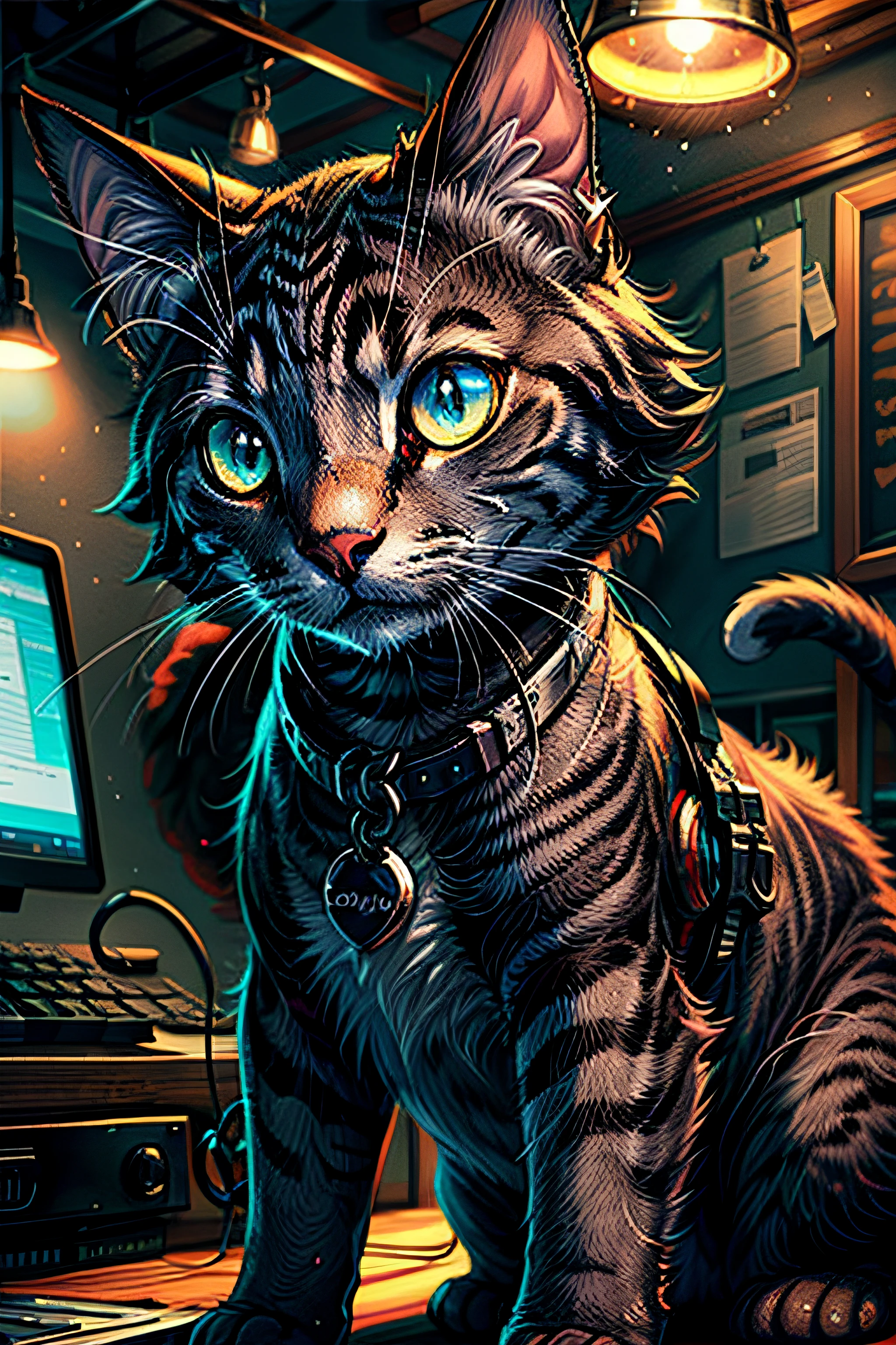 Cat cyborg，A detailed，8K