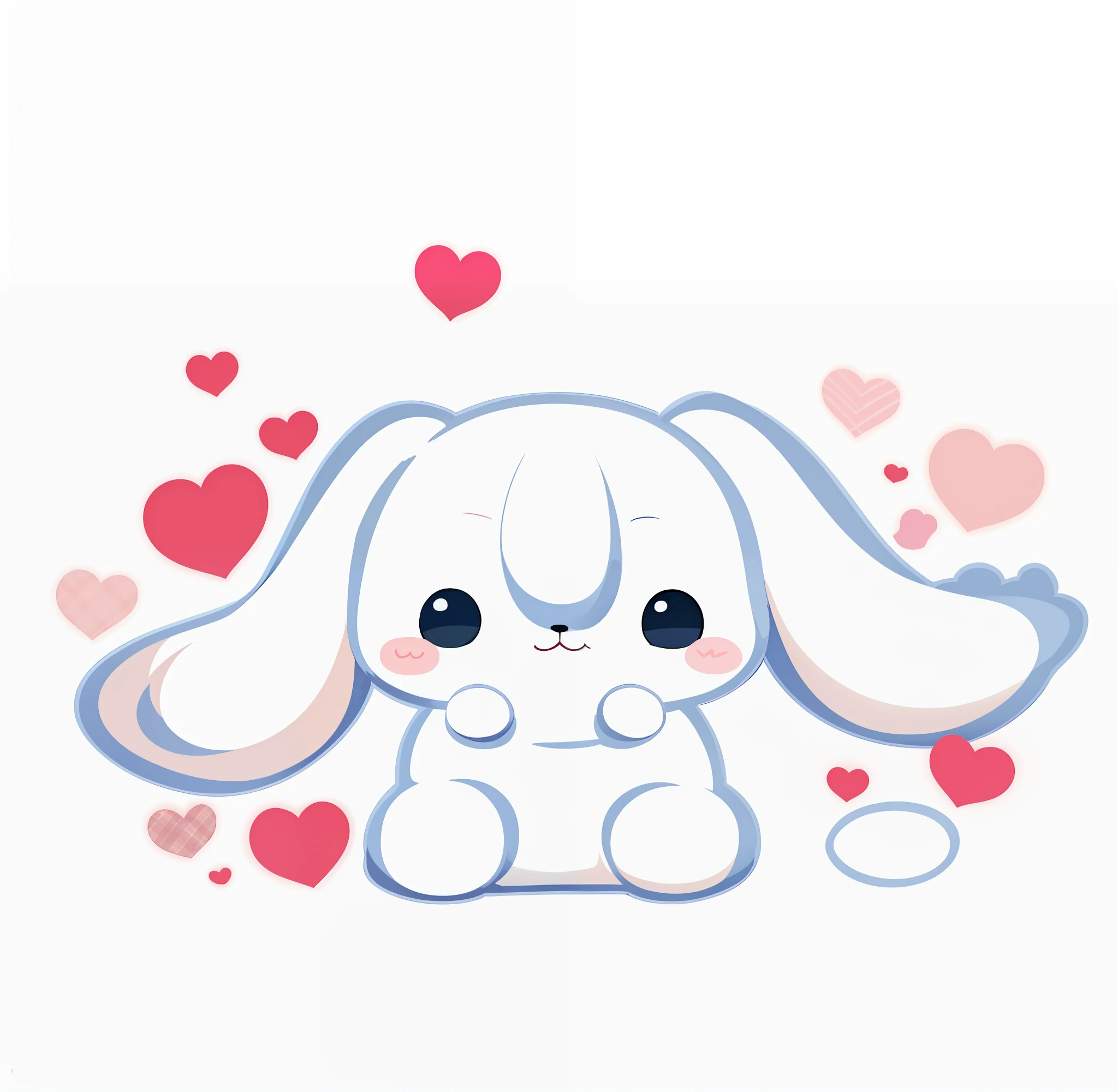 Cartoon cloud with heart as background, komono, kawaii, kawaii cute dog, Cute anime, Kawaii chibi, Cute cartoon, cute-cute, kawaii cutest sticker ever, Cartoon Cute,  adorable digital art, cute-cute, cute anthropomorphic bunny, cute character, cute kawaii girls, with long floppy rabbit ears