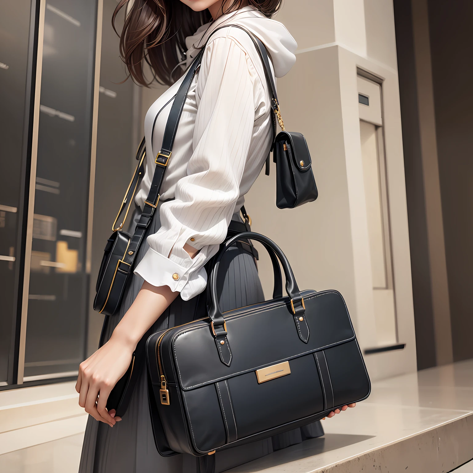 Nylon black bag --auto