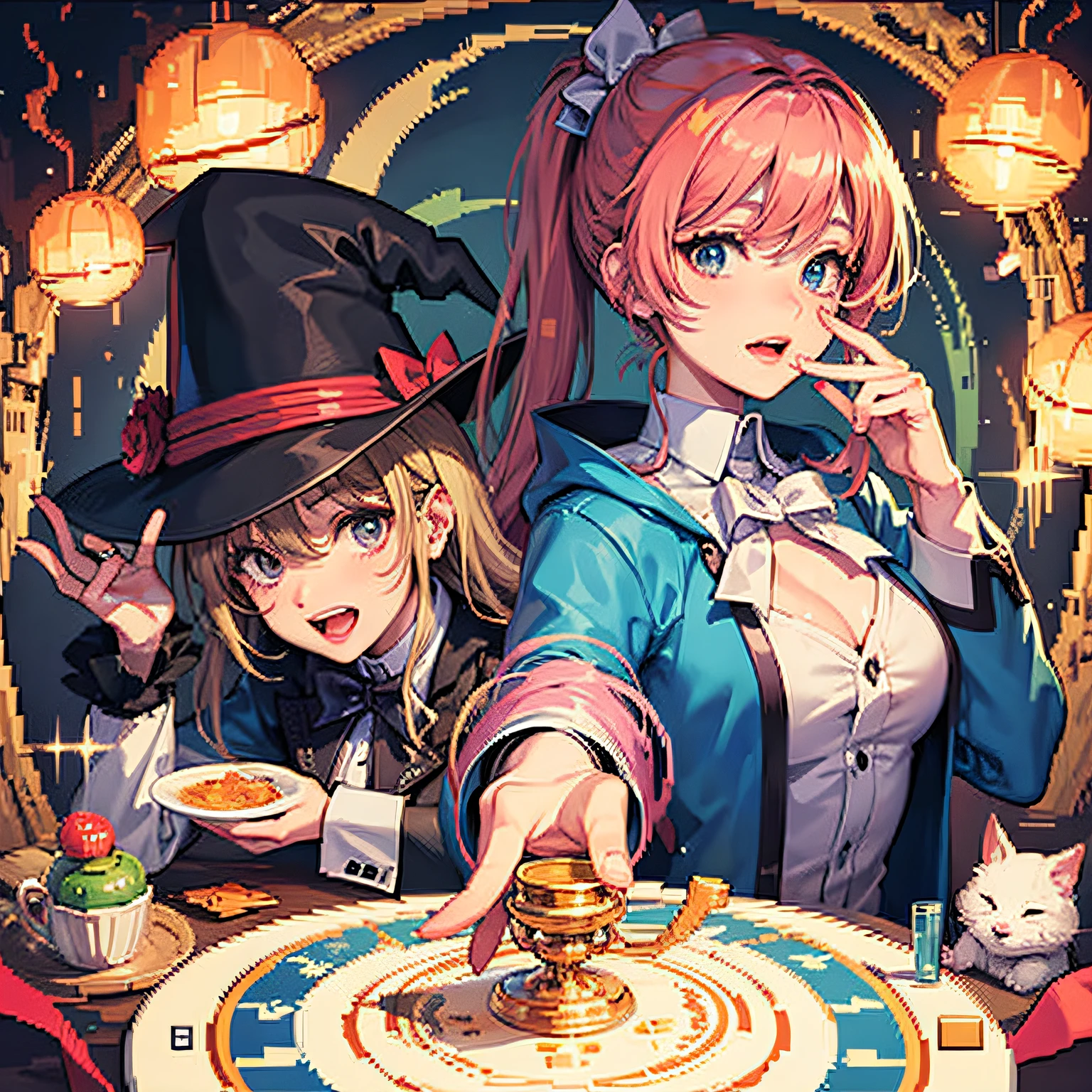 Pixel art、magician --auto