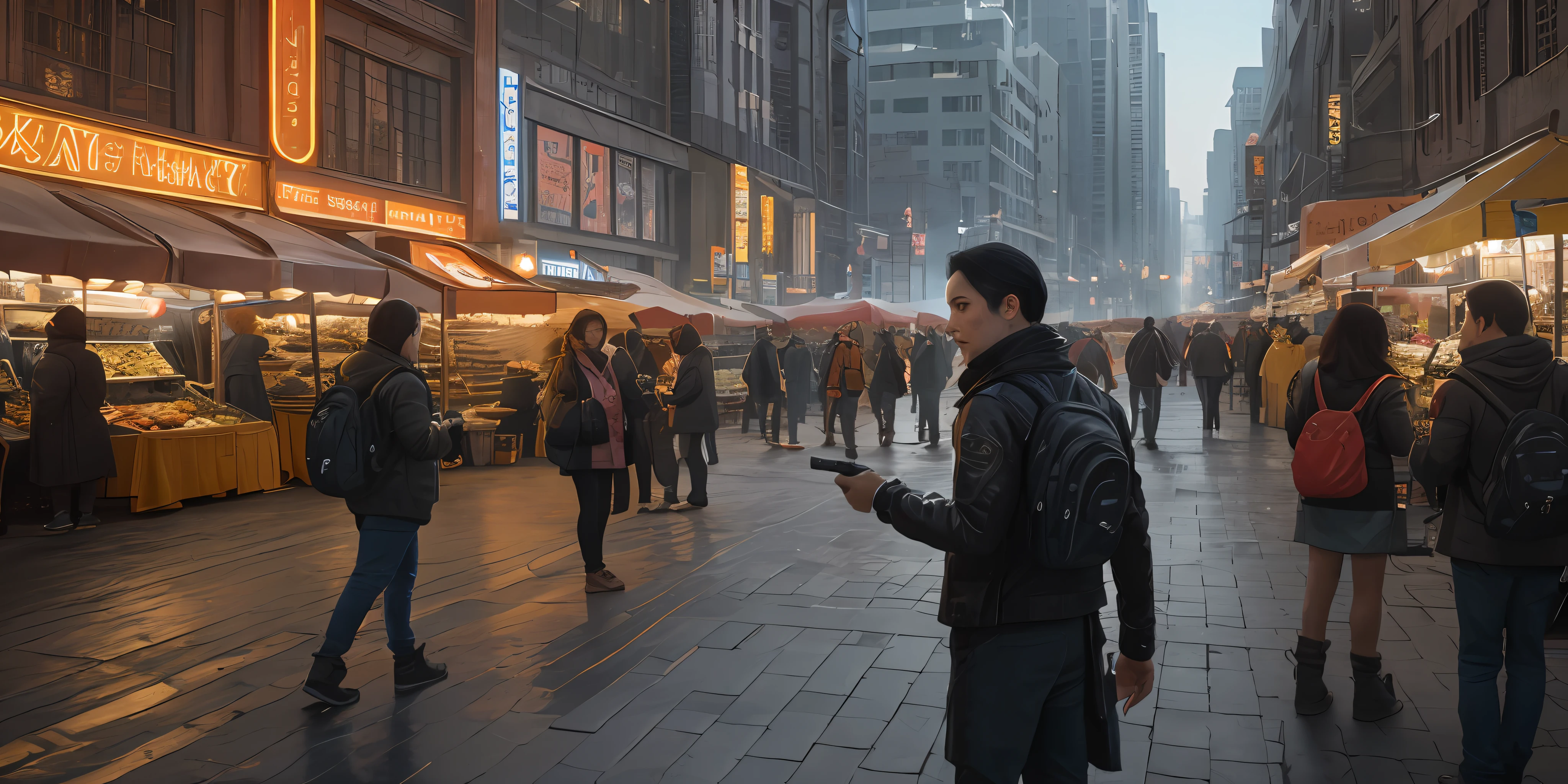 warm positive professional photo, IPA awards winner, haselbland awards winner, a ultra detailed ultra busy modern city main street, street market, very warm pink-orange colors, octane render, global illumination, intricate details, insane details, 23mm lens, sharp focus, art by Nicolas Poussin, perfect weights, perfect shadows, perfect geometry, perfect lighting, perfect textures, perfect shapes, perfect detail, intensive details, perfect post processing, perfect weights, every part of picture is perfectly detailed and sharp, perfect composition, sharp detailed background, very detailed world, busy image, ultra professional CGI, global illumination, whole picture is detailed and focused, perfect perspective, perfect light reflections, RTX, perfect ambient occlusion, perfect vfx, lifelike, digital blending, luminosity masks, HDR post-processing, perfect objects positioning, professional VFX, ultra quality, 32k resolution, all objects perfect shape, all object as in real world, cinematic , spectacular, crowded , perfectly tunned, settings from Alchemy, photo by Steve McCurry insane detail, hypewrdetailed, intricate details, world indentation. intricate perfection, intricate best geometry, best volumetric effects, best possible quality, art by Wadim Kashin, art by Greg Rutkowski, art by Albert Bierstadt, luminism, art by Ilya Repin, art by Ivan Shishkin, art by Gil Elvgren,