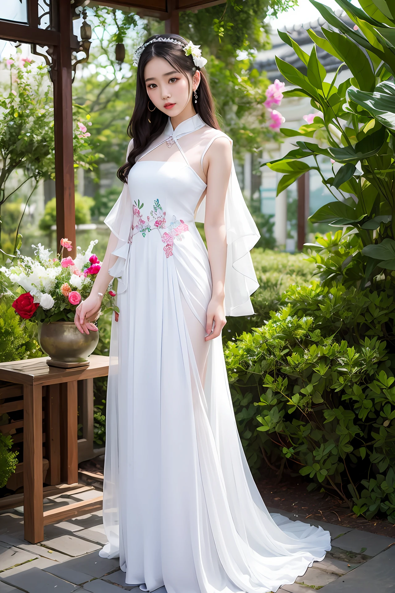 origami dress, full body photo of young lady in a sheer(((paper)))((loose))hanfu, (pale skin:1.377), material((Chinese paper)), (translucent), (sexy), 8k uhd, dslr, soft lighting, high quality, film grain, Fujifilm XT3