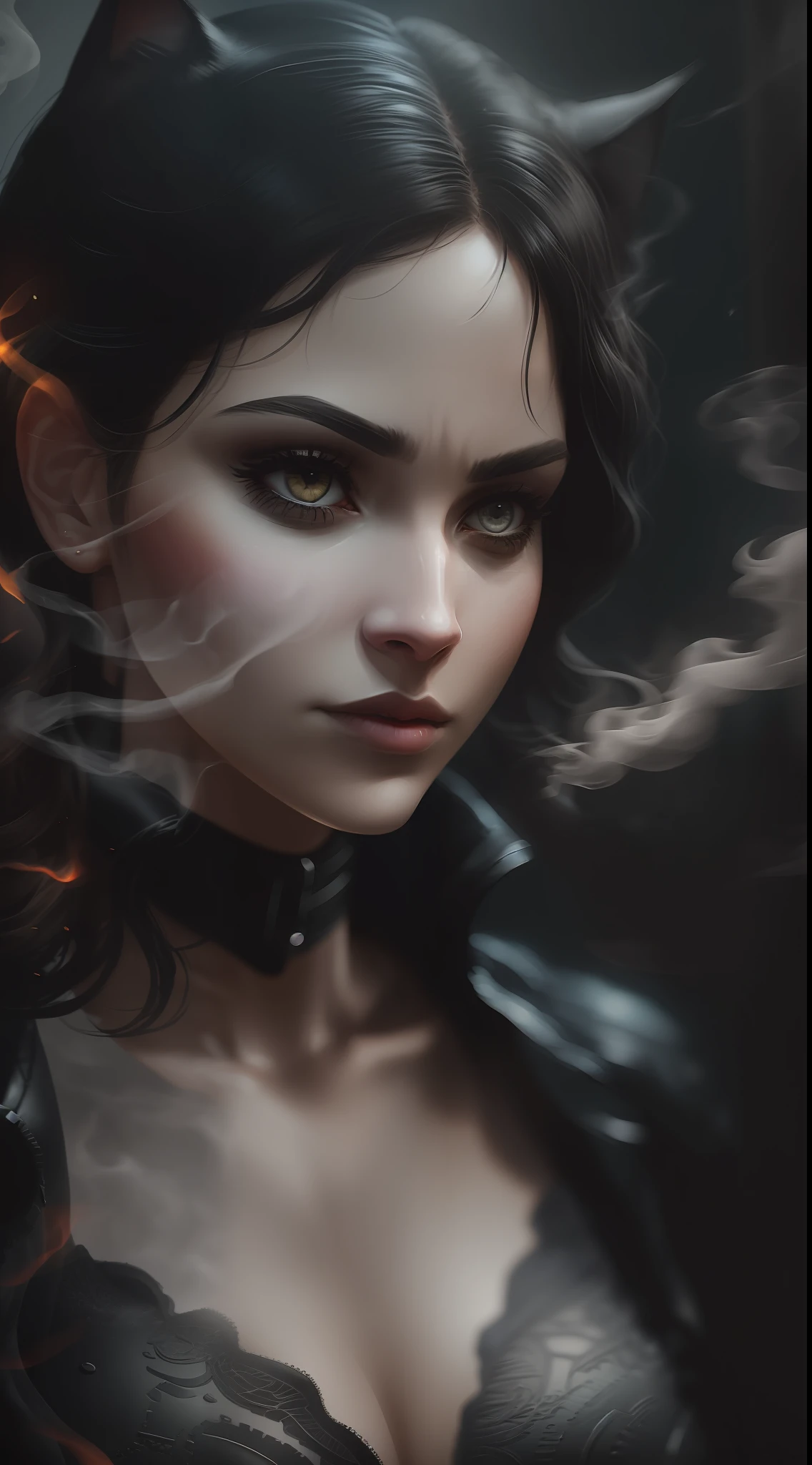 (gloomy shot: 1.1), epic realistic, Catwoman in a red smoke cloud, soft cinematic light, Adobe Lightroom, darkroom, HDR, intricate, highly detailed, (depth of field: 1.4), hyper-detail (artstation: 1.4), cinematic, warm light, dramatic light (complex details: 1.1)