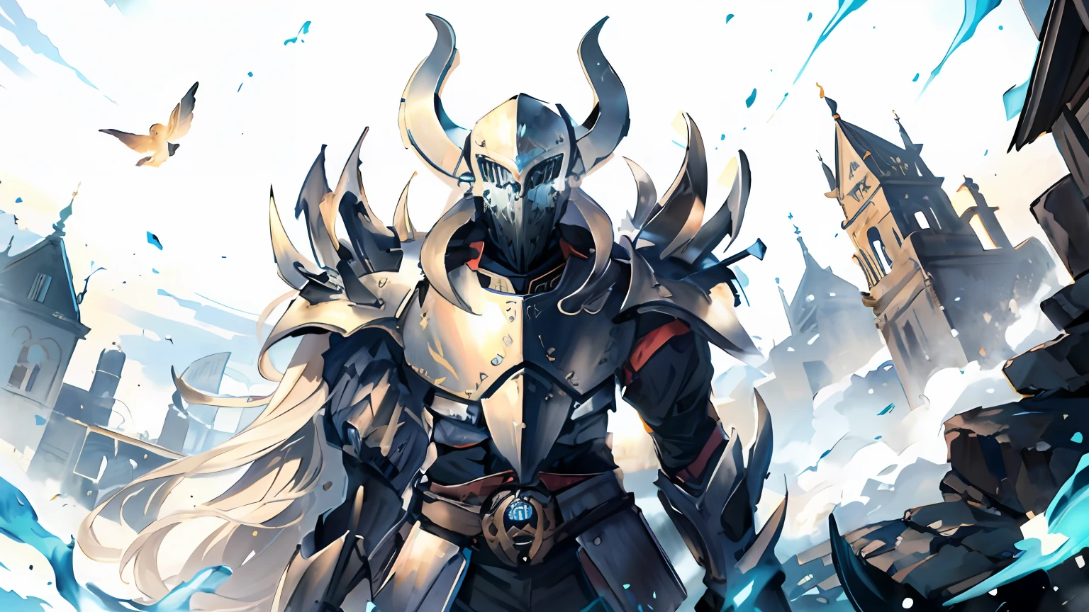 A man in armor，