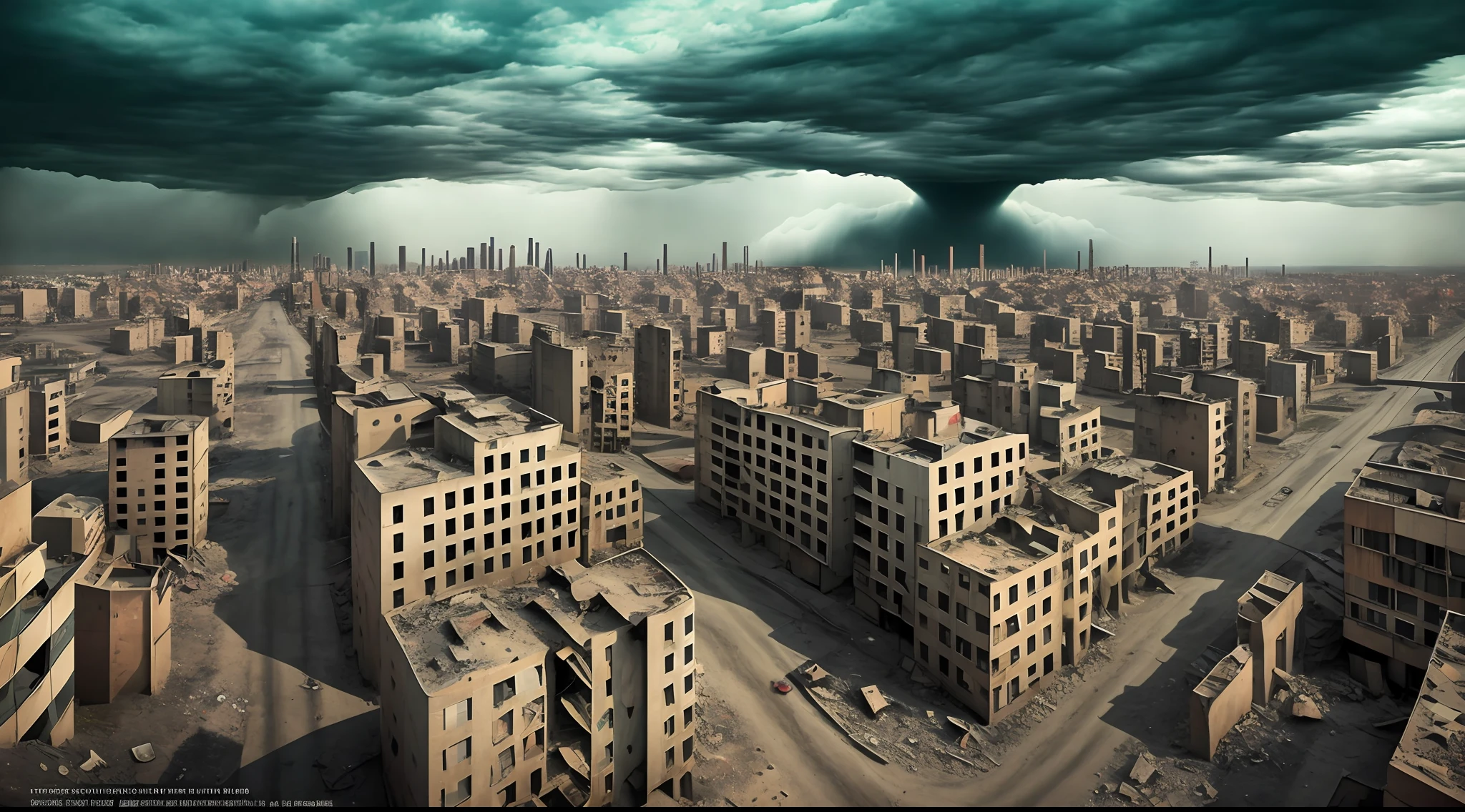 arafed city scene with a building under construction in the background, an abandoned dystopian city, Dans une ville post-apocalyptique, post - apocalyptic city, Dans Postapocalypse City, Quartier post-apocalyptique, Terrain vague dystopique, dans un paysage urbain en ruine, POST - Friche apocalyptique, post apocalyptic city, in a post-apocalyptic wasteland, Vue post-apocalyptique, Post - Rues apocalyptiques de la ville,ecume,(((Clowns))),tornade,