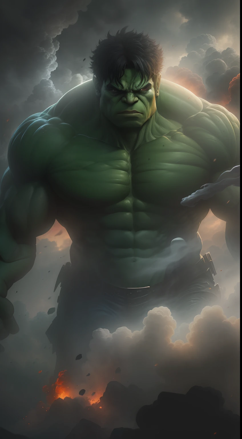 (A gloomy snapshot: 1.1), Epic Realistic, God Hulk in a red smoke cloud, soft cinematic light, Adobe Lightroom, photolab, HDR, intricated, Highly detailed, (Depth of field: 1,4), hyper-detail (Artstation: 1,4), Cinematic, warm light, Dramatic light (intricate details: 1,1)
