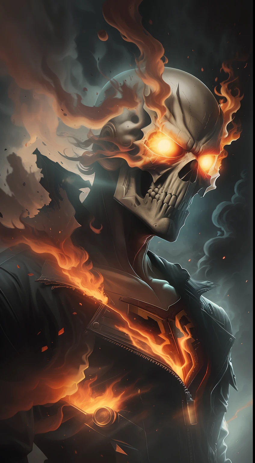 (A gloomy snapshot: 1.1), Epic Realistic, Carnage Ghost Rider in a red smoke cloud, soft cinematic light, Adobe Lightroom, photolab, HDR, intricated, Highly detailed, (Depth of field: 1,4), hyper-detail (Artstation: 1,4), Cinematic, warm light, Dramatic light (intricate details: 1,1)