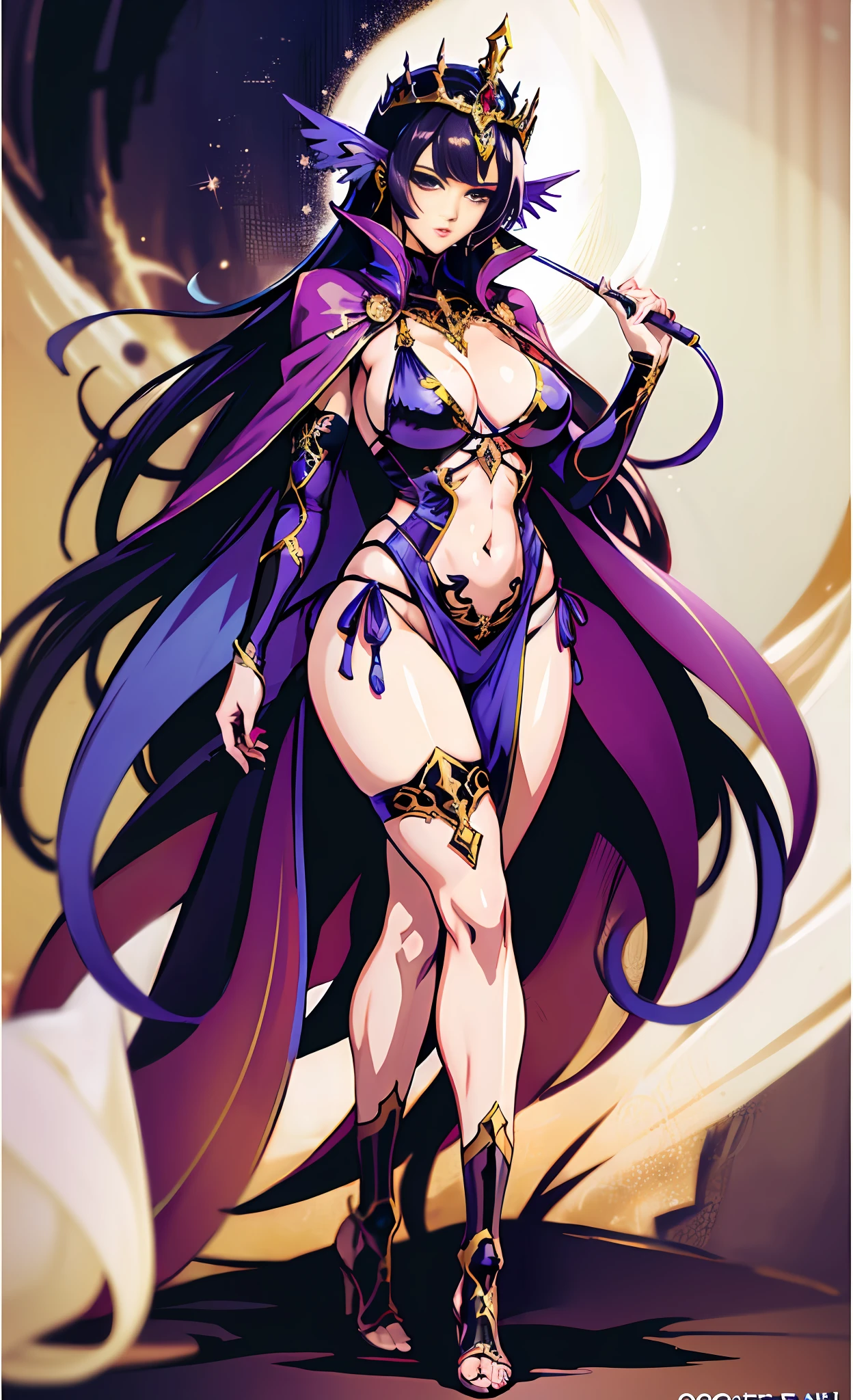 Top anime art- mature women in sexy bikinis,fully body pose,Long hair and white cape,goddesses,Full body like,Sexy all over,Extremely sexy,Extremely high detail throughout the body,Super detailed fantasy characters, CGI anime fantasy artwork,Master Anime Character Art 8 K,Beautiful anime drawing,((Beautiful fantasy queen)),Beautiful and elegant Terran goddess,Extremely detailed artistic germ,Fantasy art style,the Long legs,Sexy expression