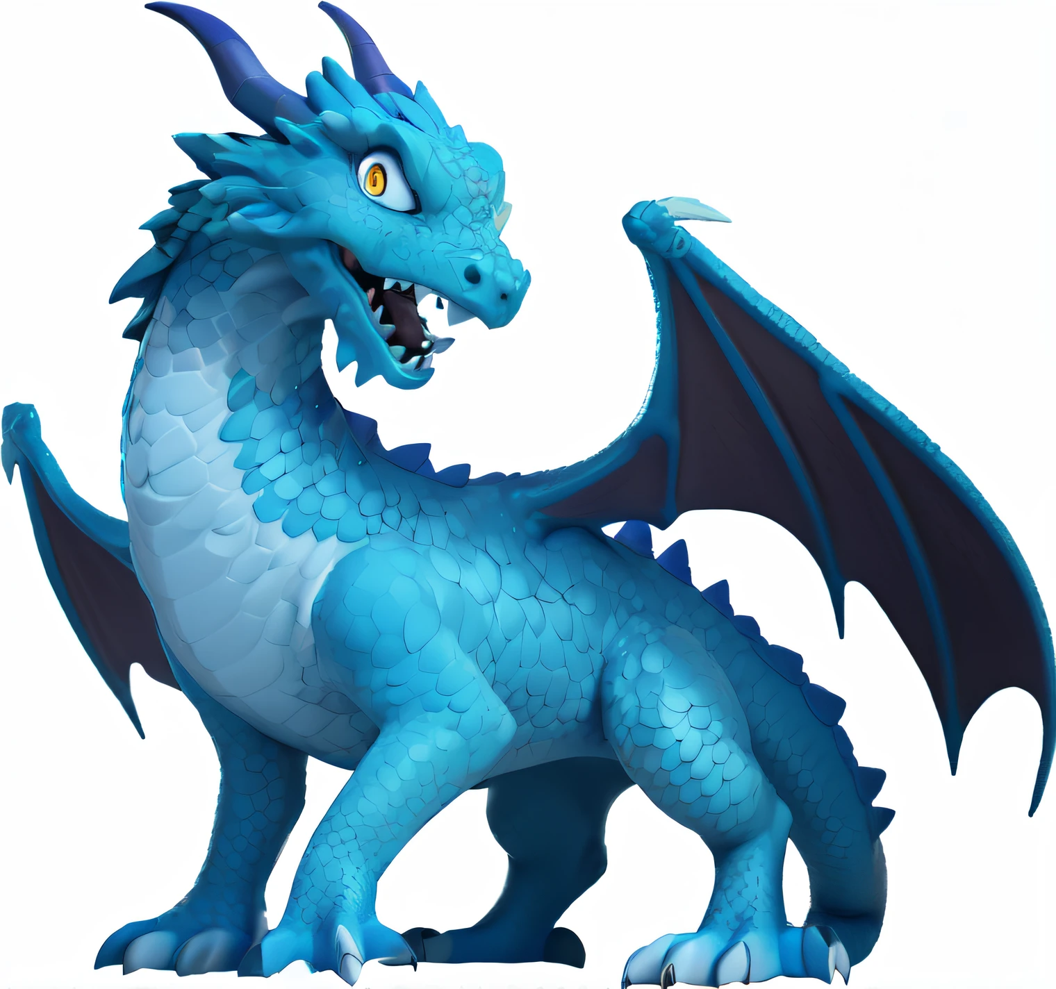 a close up of a blue dragon with a big, pointed tail, blue scaly dragon, a cute little blue dragon, Blue dragon, but as an anthropomorphic dragon, as an anthropomorphic dragon, dra the dragon, dragon in dragon lair, anthropomorphic dragon, a baddass dragon, Frost Dragon, european dragon, soft draconic features，ultra-clear，8k