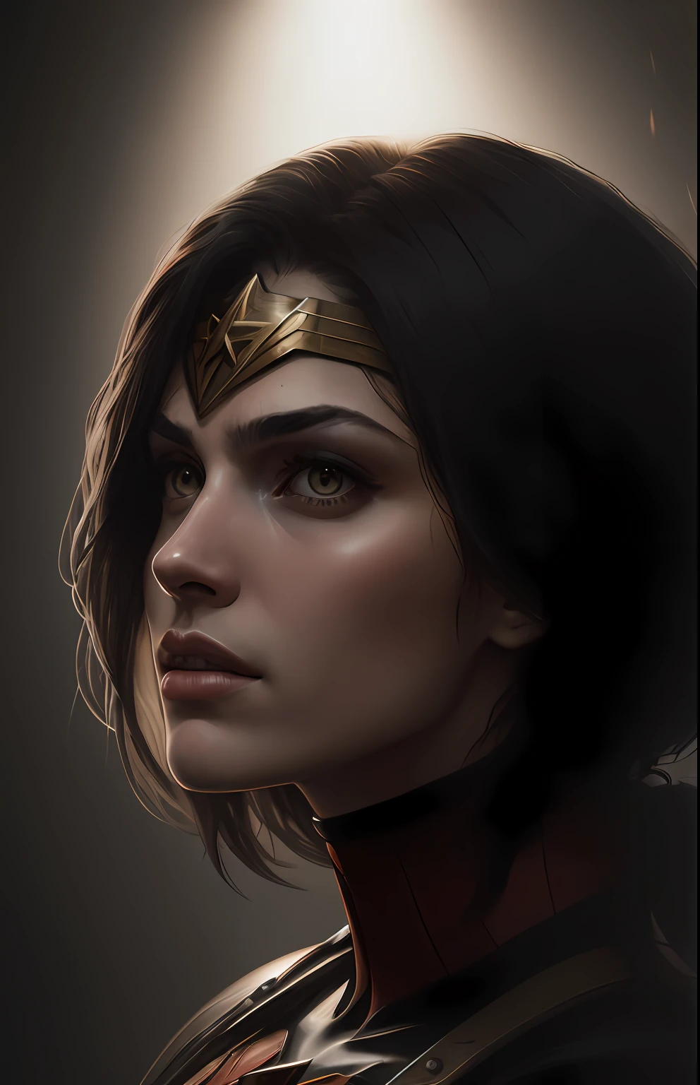 (dark shot: 1.1), epic realistic, Wonder Woman Red Lantern from DC, yellow gradient, black, brown and magenta color scheme, grunge aesthetics!!! graffiti tag wall background, art by Greg Rutkowski and artgerm, soft cinematic light, Adobe Lightroom, darkroom, HDR, intricate, highly detailed, (depth of field: 1.4), faded, (neutral colors: 1.2), (hdr: 1.4), (muted colors: 1.2), hyper-detail (artstation: 1.4), cinematic, warm light, dramatic light (complex details: 1.1)