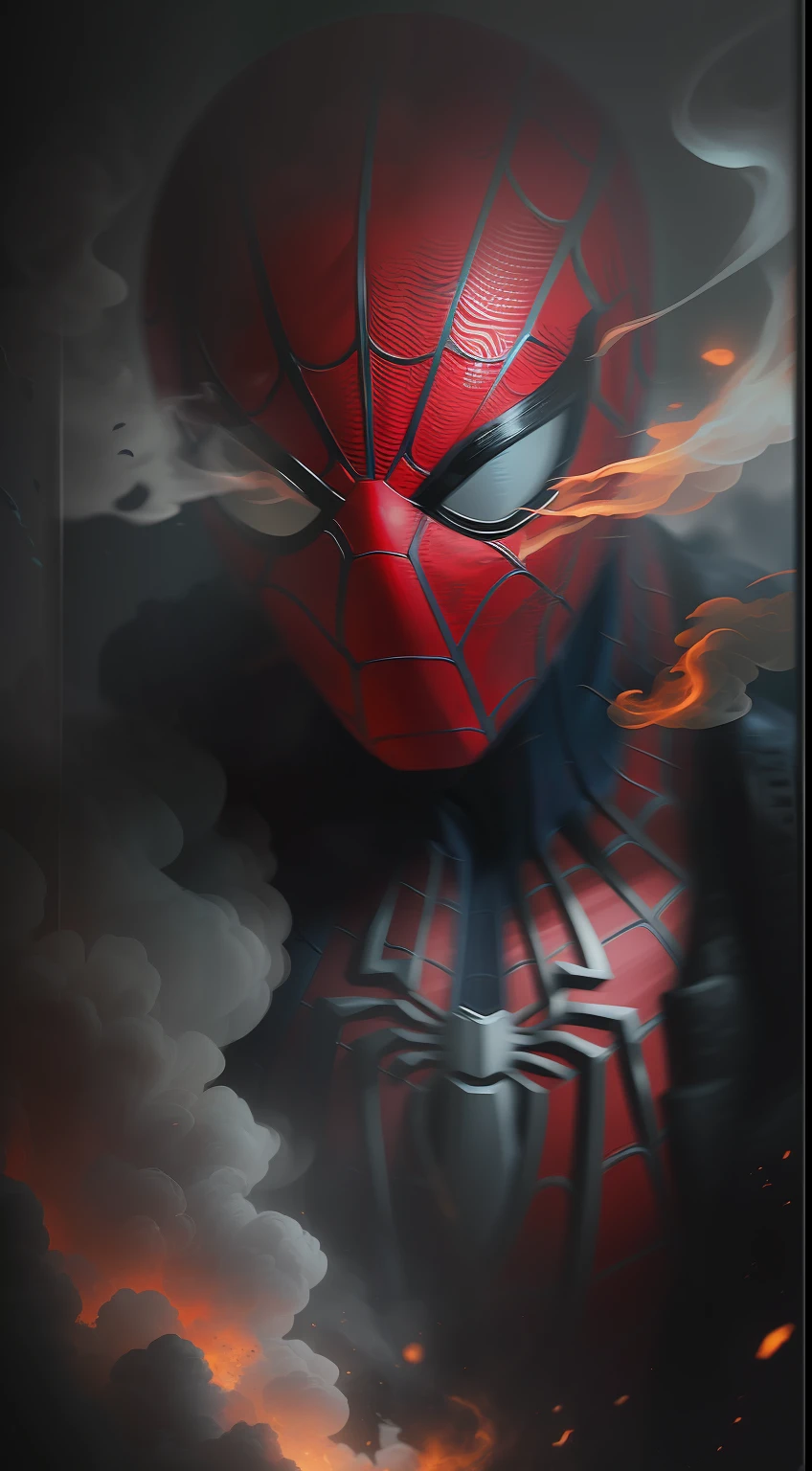(A gloomy snapshot: 1.1), Epic Realistic, Poison Spider-Man in a red smoke cloud, soft cinematic light, Adobe Lightroom, photolab, HDR, intricated, Highly detailed, (Depth of field: 1,4), hyper-detail (Artstation: 1,4), Cinematic, warm light, Dramatic light (intricate details: 1,1)