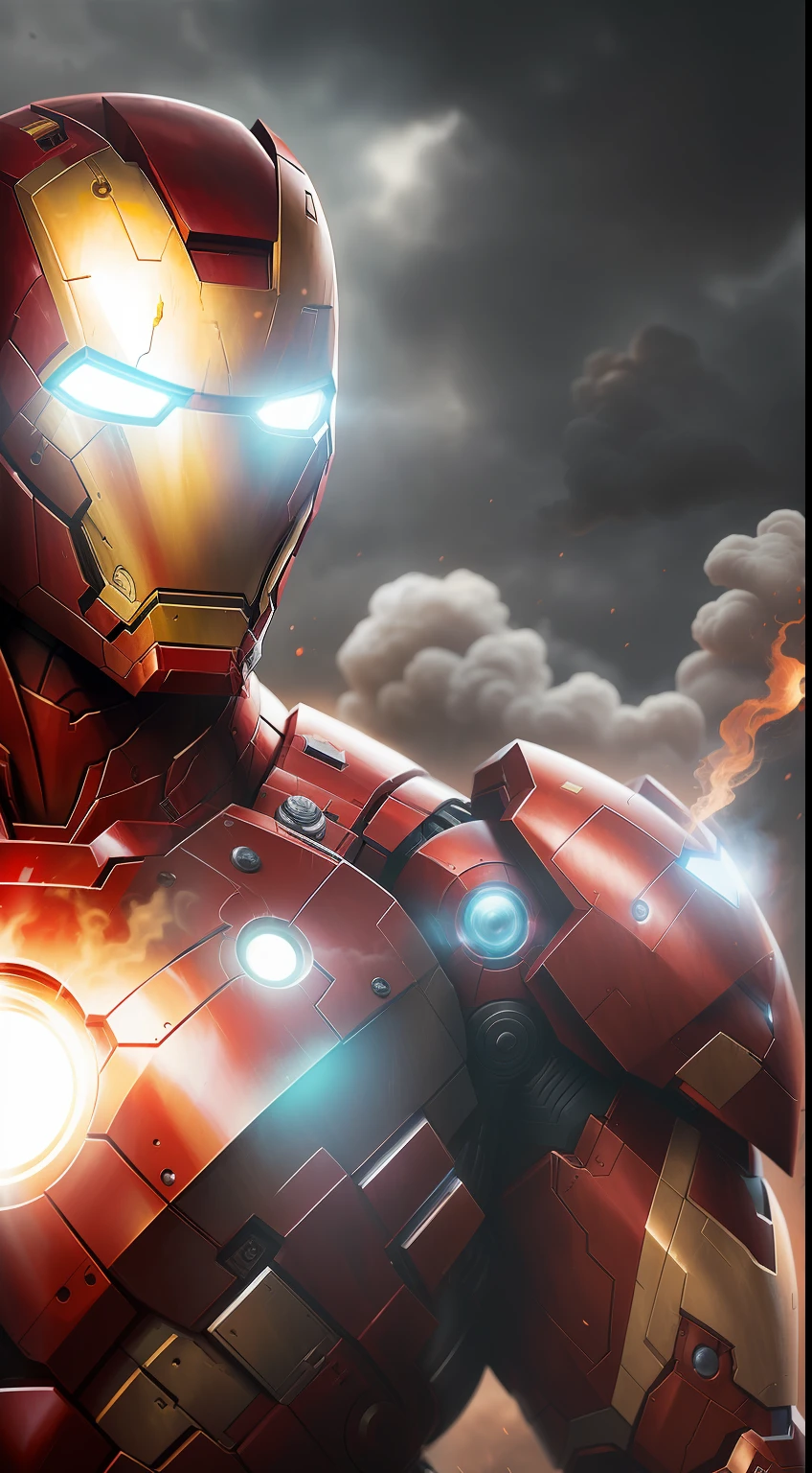 (A gloomy snapshot: 1.1), Epic Realistic, Iron Man 1872 in a red smoke cloud, soft cinematic light, Adobe Lightroom, photolab, HDR, intricated, Highly detailed, (Depth of field: 1,4), hyper-detail (Artstation: 1,4), Cinematic, warm light, Dramatic light (intricate details: 1,1)