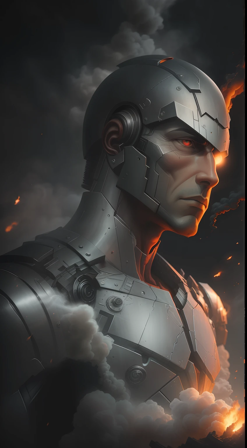 (A gloomy snapshot: 1.1), Epic Realistic, Titanium Man in a red smoke cloud, soft cinematic light, Adobe Lightroom, photolab, HDR, intricated, Highly detailed, (Depth of field: 1,4), hyperdetail (Artstation: 1,4), Cinematic, warm light, Dramatic light (intricate details: 1,1)