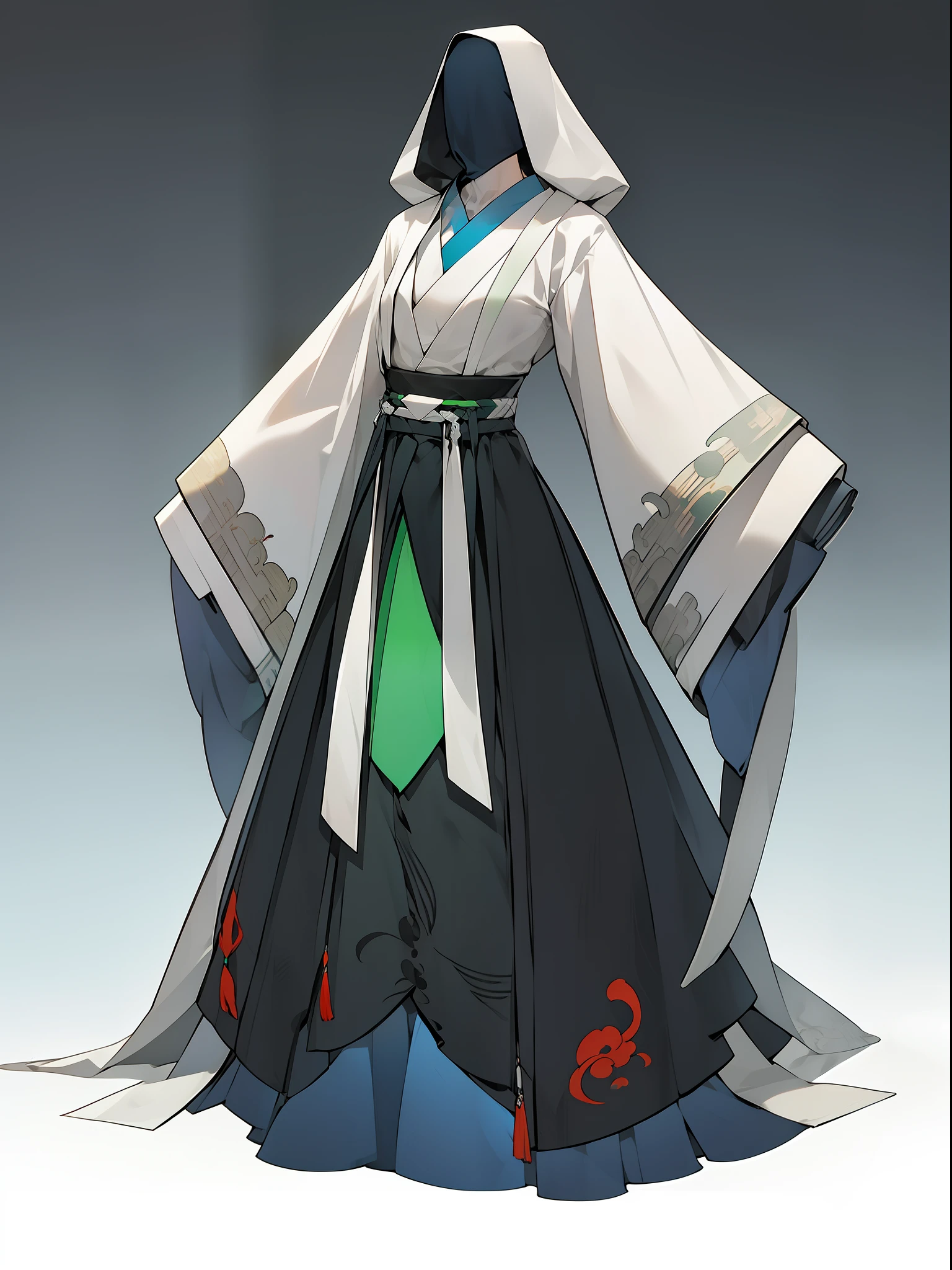 （NOhumans：1.5）， masterpaintings， Ultimate，（a color），Ancient Chinese clothes，Gorgeous collared top，pleated long skirt， cloaks，gossamer，Green Hanfu，Embroidery，gameicon，