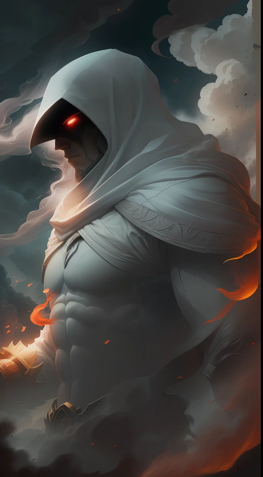 (A gloomy snapshot: 1.1), Epic Realistic, Moon Knight in a red smoke cloud, soft cinematic light, Adobe Lightroom, photolab, HDR, intricated, Highly detailed, (Depth of field: 1,4), hyperdetail (Artstation: 1,4), Cinematic, warm light, Dramatic light (intricate details: 1,1)