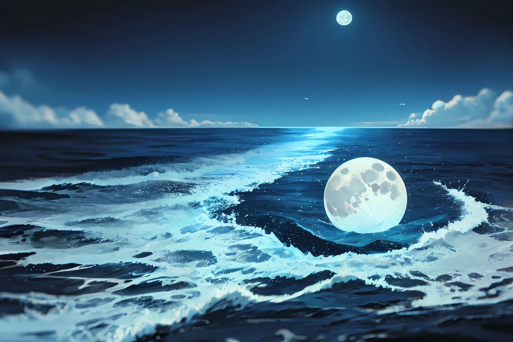 The moon is born on the sea, and the end of the world is at this time