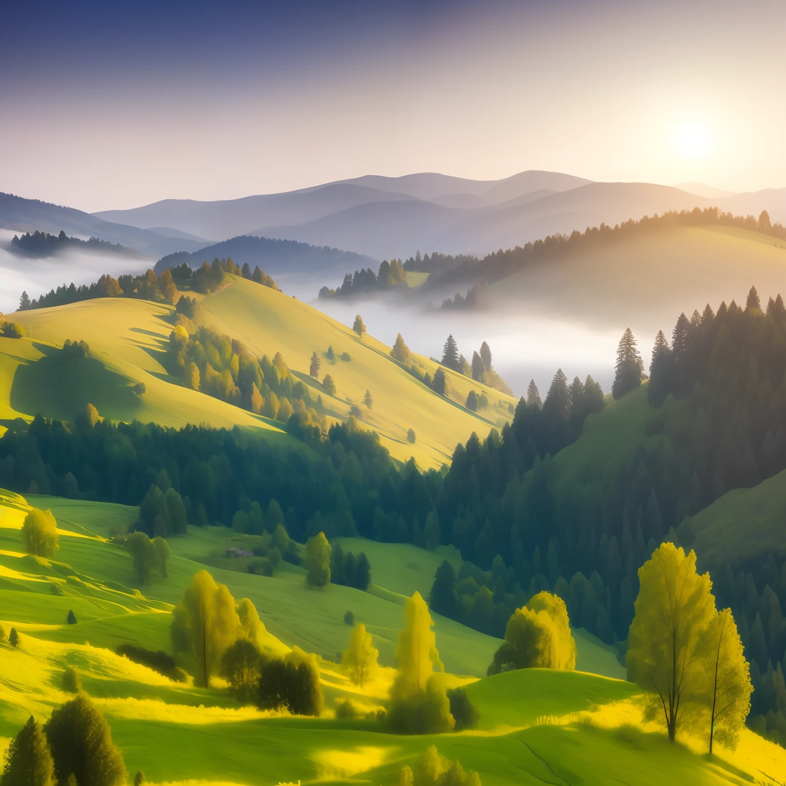 mountains with trees and fog in the distance, meadows on hills, carpathian mountains, beautiful summer landscape, Beautiful landscape, shutter inventory, rolling green hills, mountain landscape, mist in valley, hills and mountains, epic beautiful landscape, Rolling hills, mountain landscape, summer morning, breathtaking landscape, Beautiful scenery, scenic landscape, mountainous setting