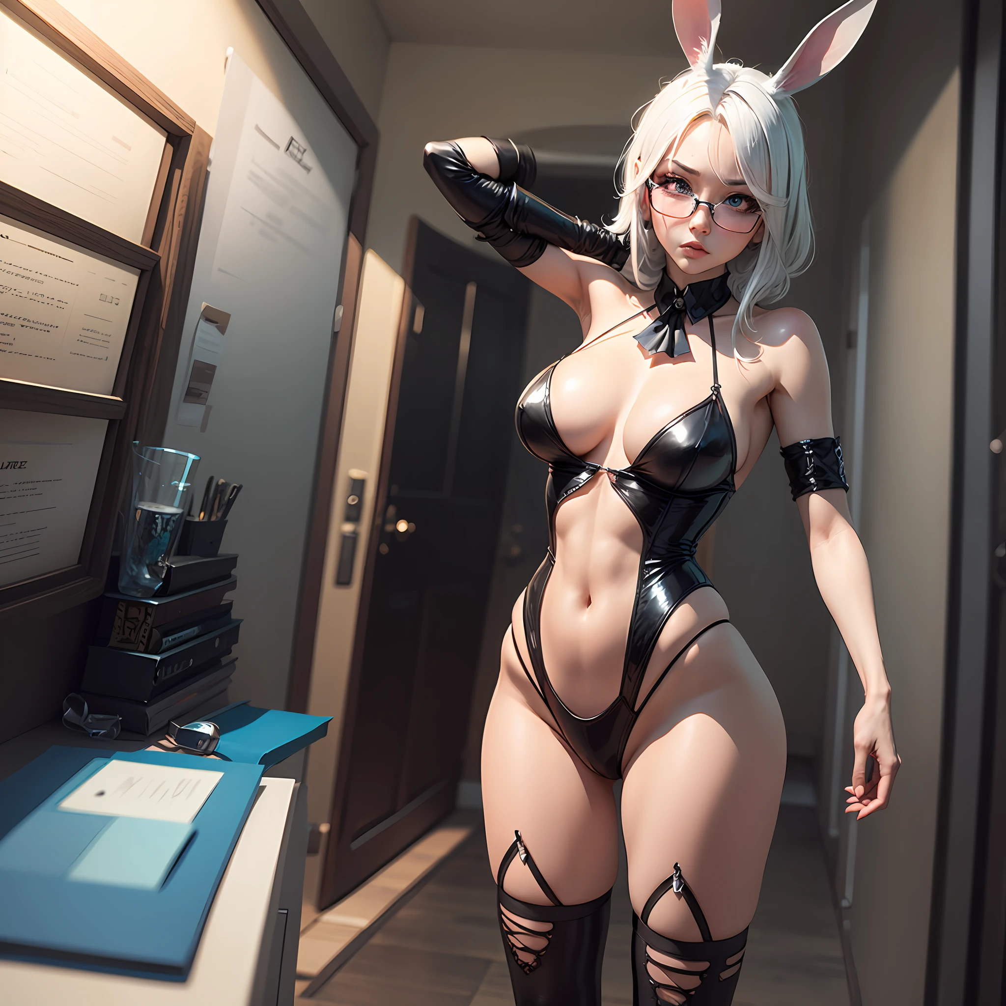 edgBunny，tiese，eye glass --auto