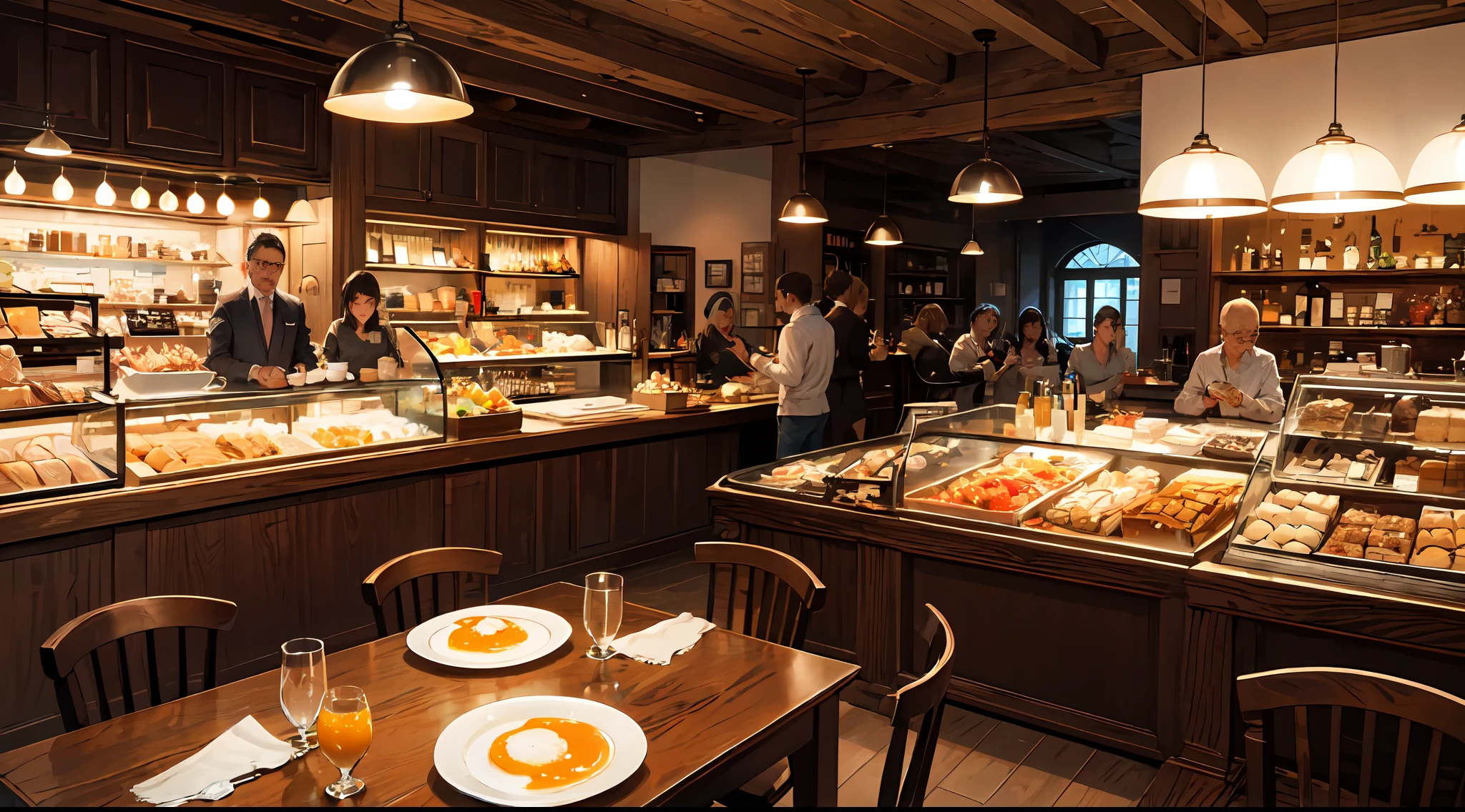(((masterpiece))), ((best quality)), detailed, professional lighting, (((Ultra Detailed))),absurdres,(((incredibly absurdres))),fried eggs, cheese,bread,glass of milk,cream,coffee,chocolate