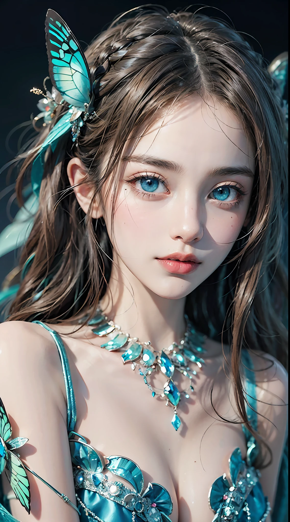 (masterpiece:1.1), (highest quality:1.1), (HDR:1.0), ambient light, ultra-high quality,( ultra detailed original illustration), (1girl, upper body), ((harajuku fashion)), ((flowers with human eyes, flower eyes)), double exposure, fusion of fluid abstract art, glitch, (original illustration composition), (fusion of limited color, maximalism artstyle, geometric artstyle, butterflies, junk art)