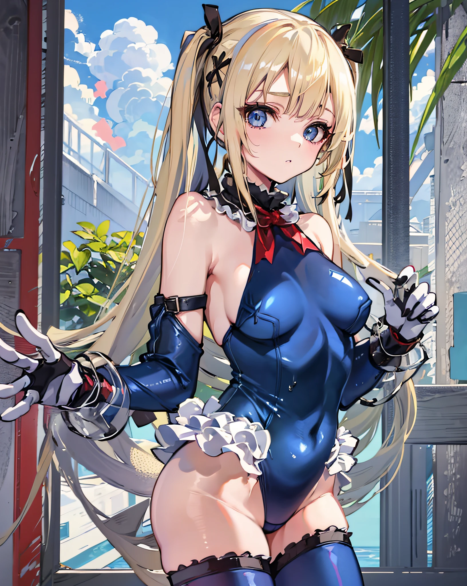 1girl in、独奏、巨乳、Marie Rose、White One Piece Swimsuit、is standing、cow-boy shot、
Eau、Grit、Umi、wet​、thighs thighs thighs thighs、