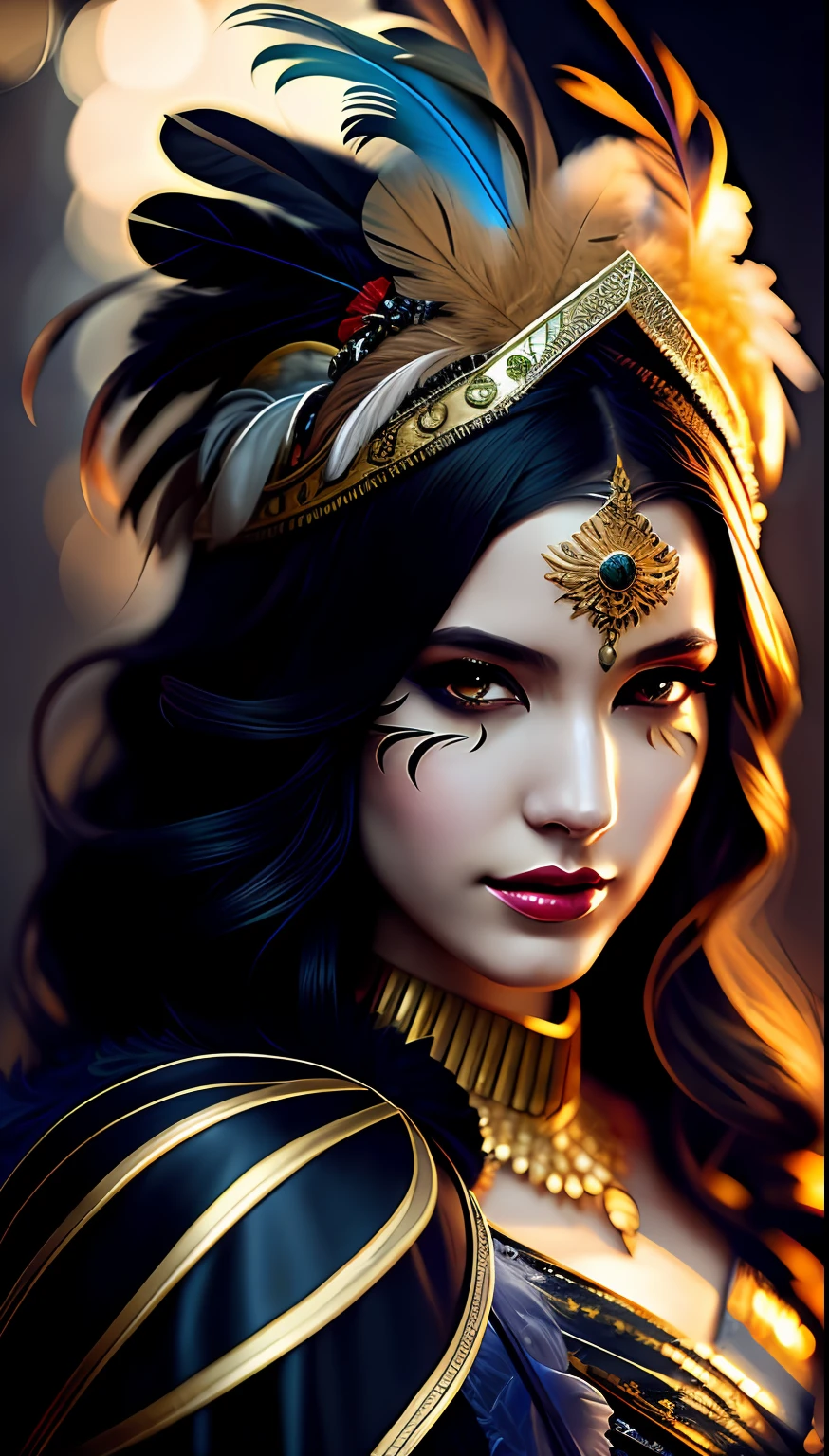 8k portrait of beautiful cyborg with brown hair, intricate, elegant, highly detailed, majestic, digital photography, art by artgerm and ruan jia and greg rutkowski surreal painting gold butterfly filigree, broken glass, (masterpiece, sidelighting, finely detailed beautiful eyes: 1.2), hdr,