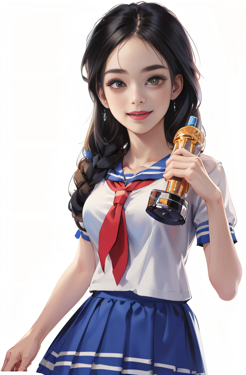 ((a masterpiece of)),hightquality,hyper detailled,Cartoon girl,Cecilia,smil,big-eyed eyes
