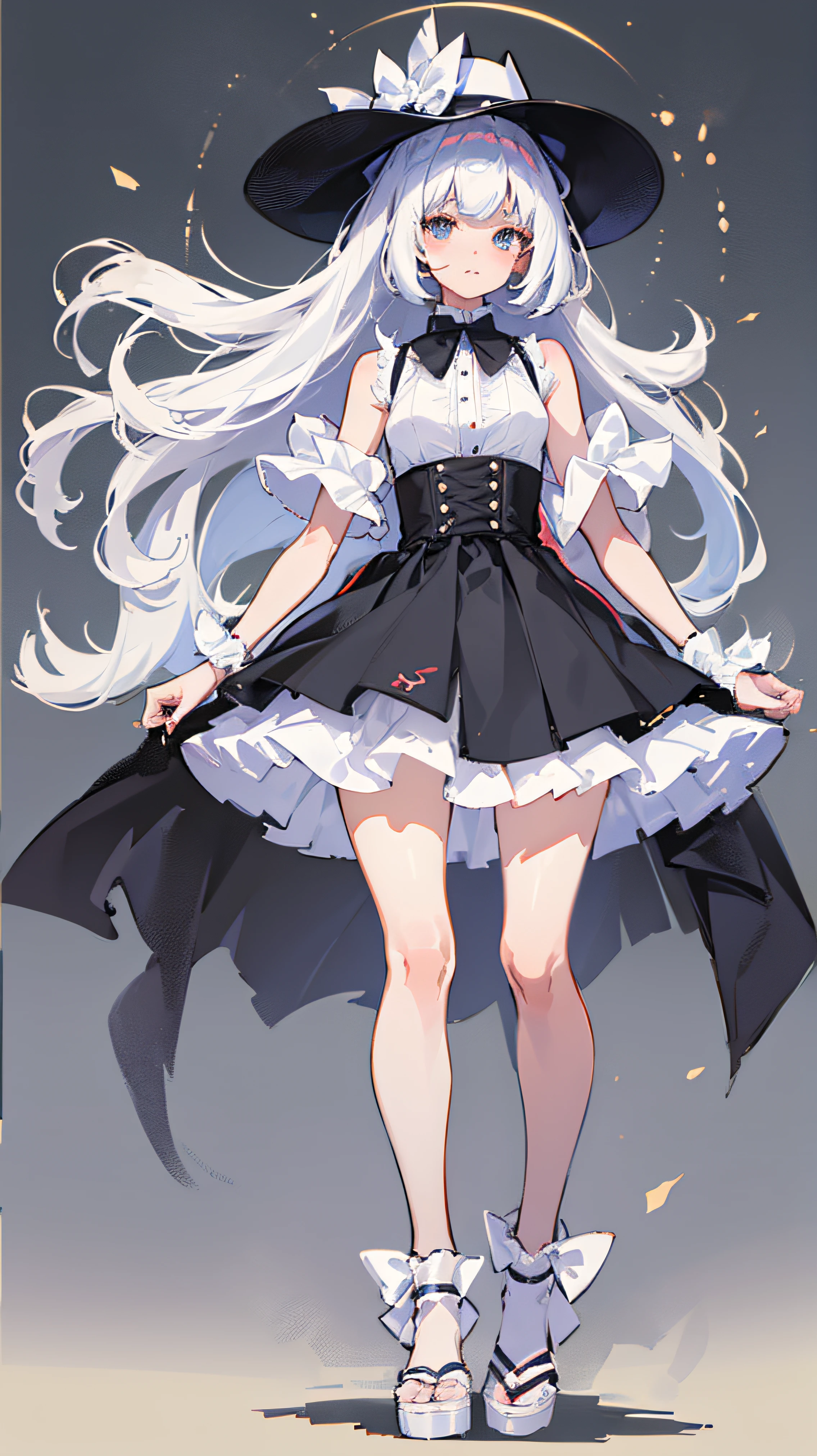 Standing Picture All body in The front babes animated characters detailed full-body concept trending on pixiv simplebackground