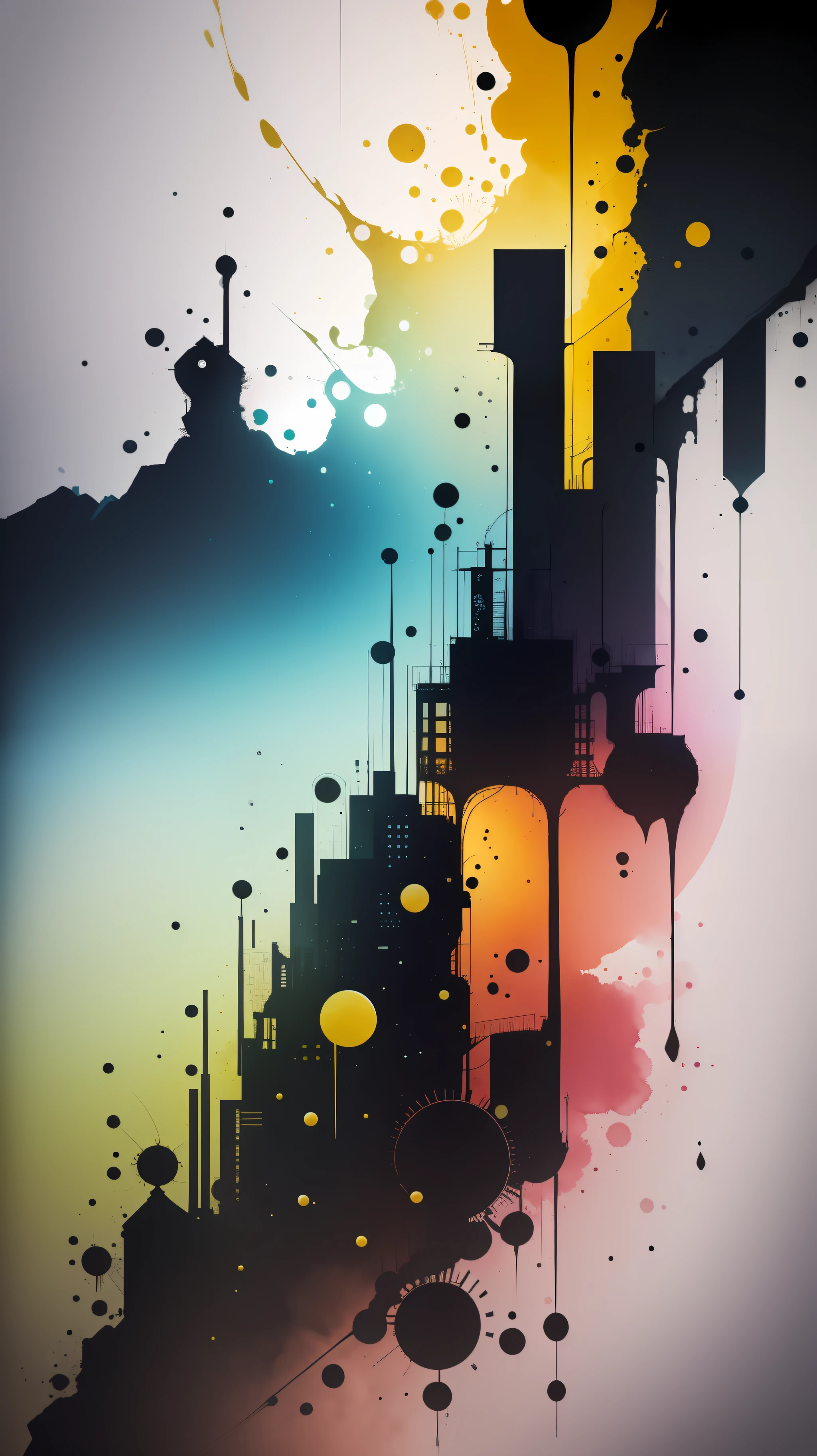 3d watercolor abstract,dark background,high resolution,high quality,colorful,green,red,yellow,blue