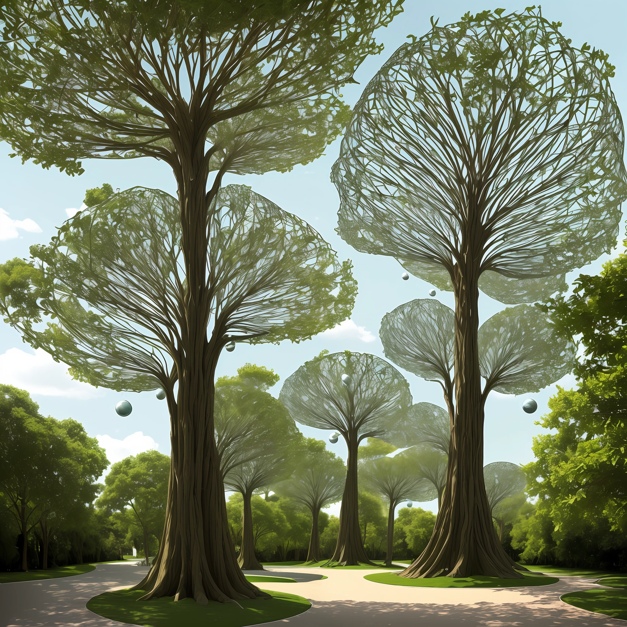 Trippy futuristic Kabbalah tree --auto