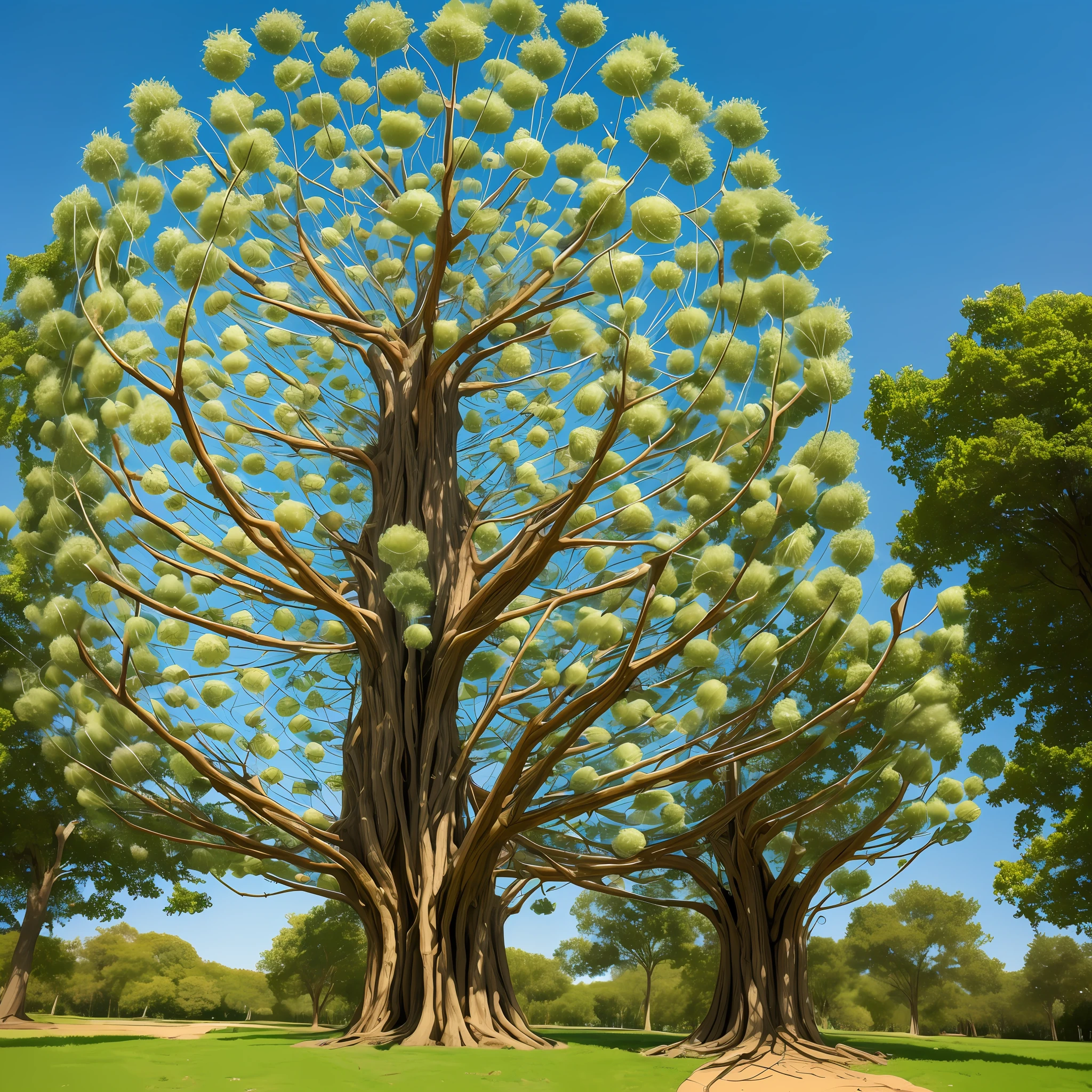 Trippy futuristic Kabbalah tree --auto
