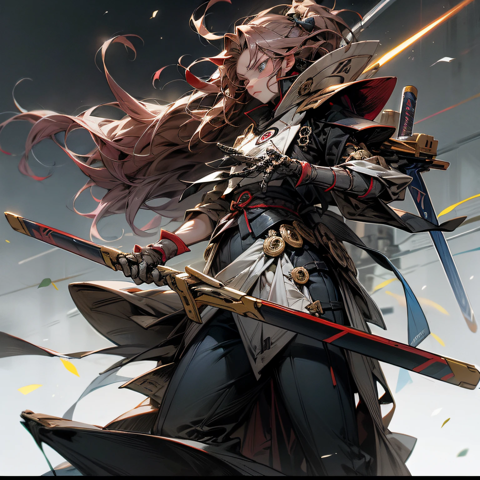 madara uchiha,mechs,The background is a Japanese science fiction city,Saber