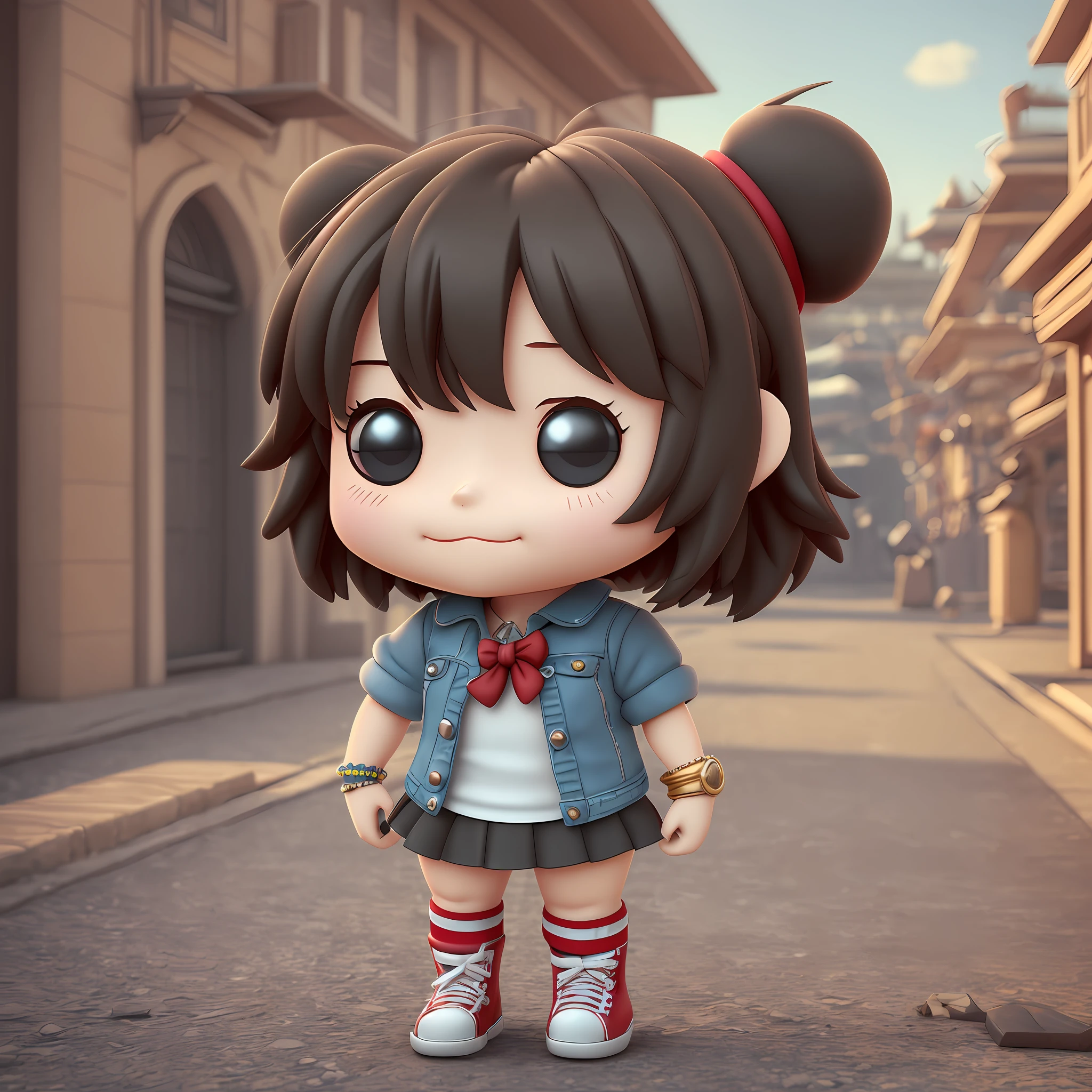 3d rendering of girl disney cute pop chibi --auto --s2