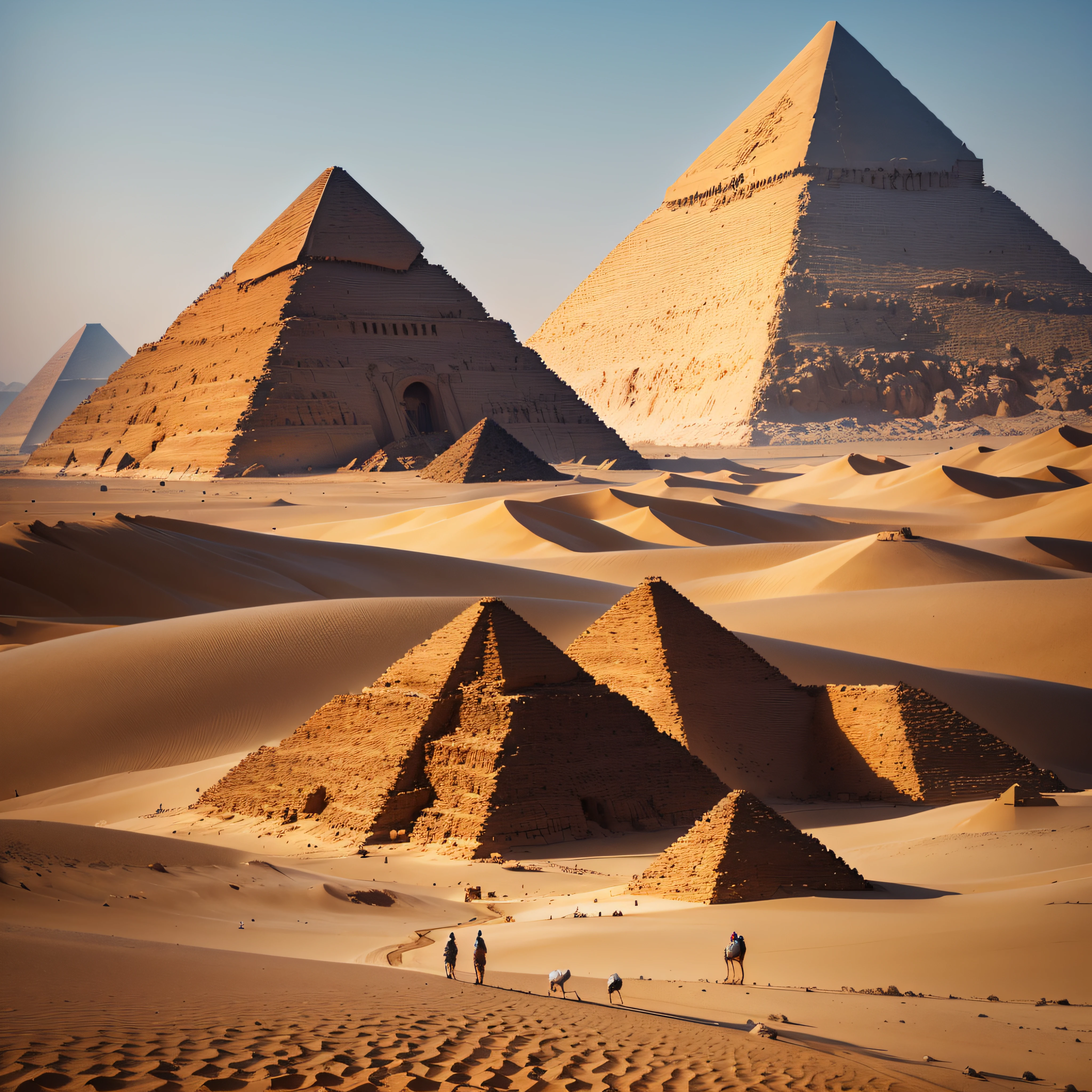 Desert Egypt including the pyramids --auto