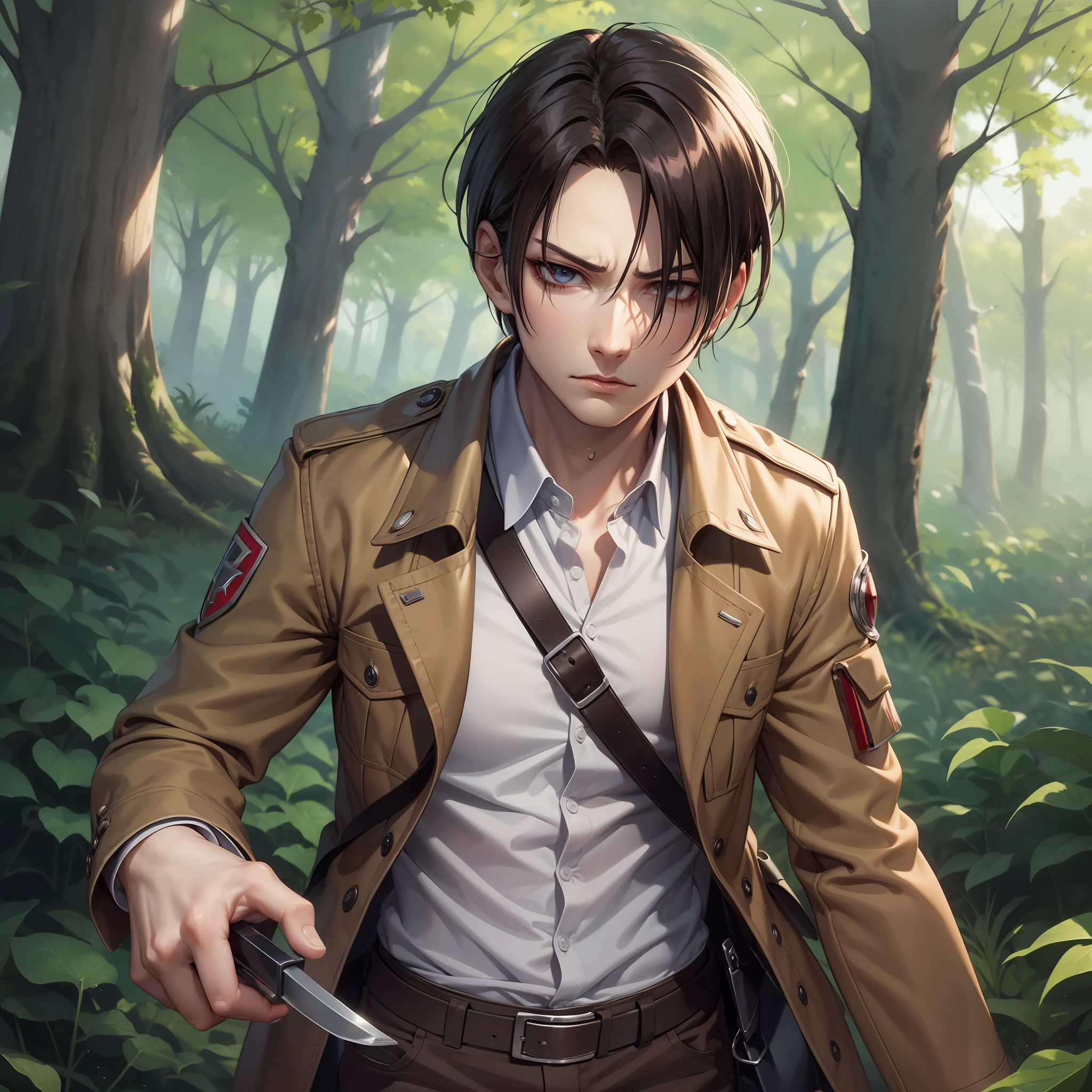 levi ackerman, levi ackerman, Atack on titan, Hungry eyes, jaw angle, hair falling on his face, tired face