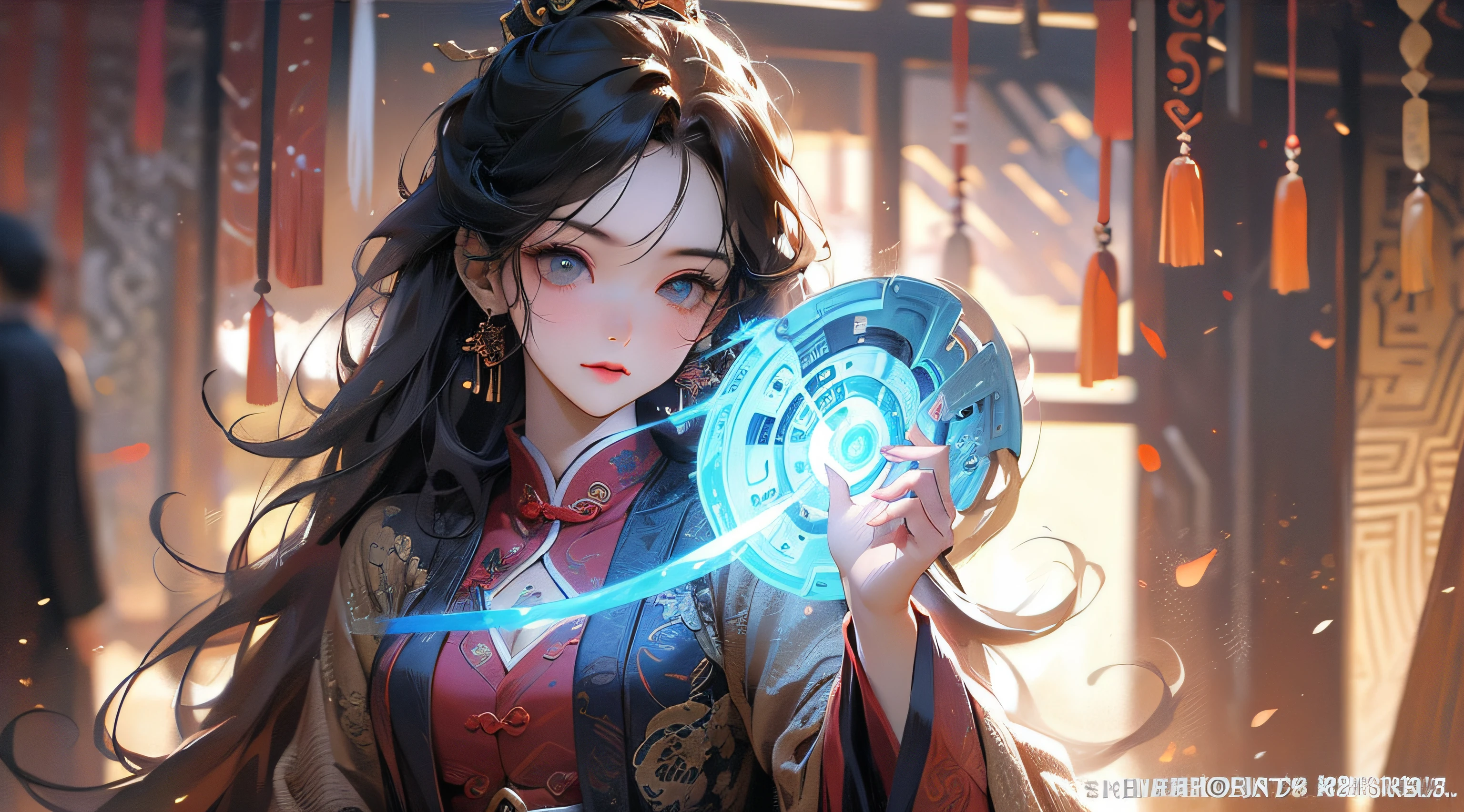 In a Chinese house price, there is a practice diary on the table, and the diary is written with words, ancient style, close-up