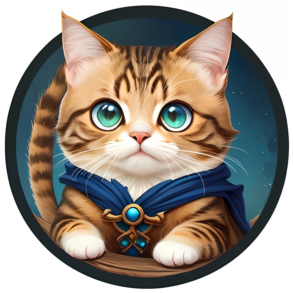 Cute cartoon stickers of cats dressed as fantasy villains、(((White background)))、(((Show stickers only)))、(((Don't show hand-held images)))
