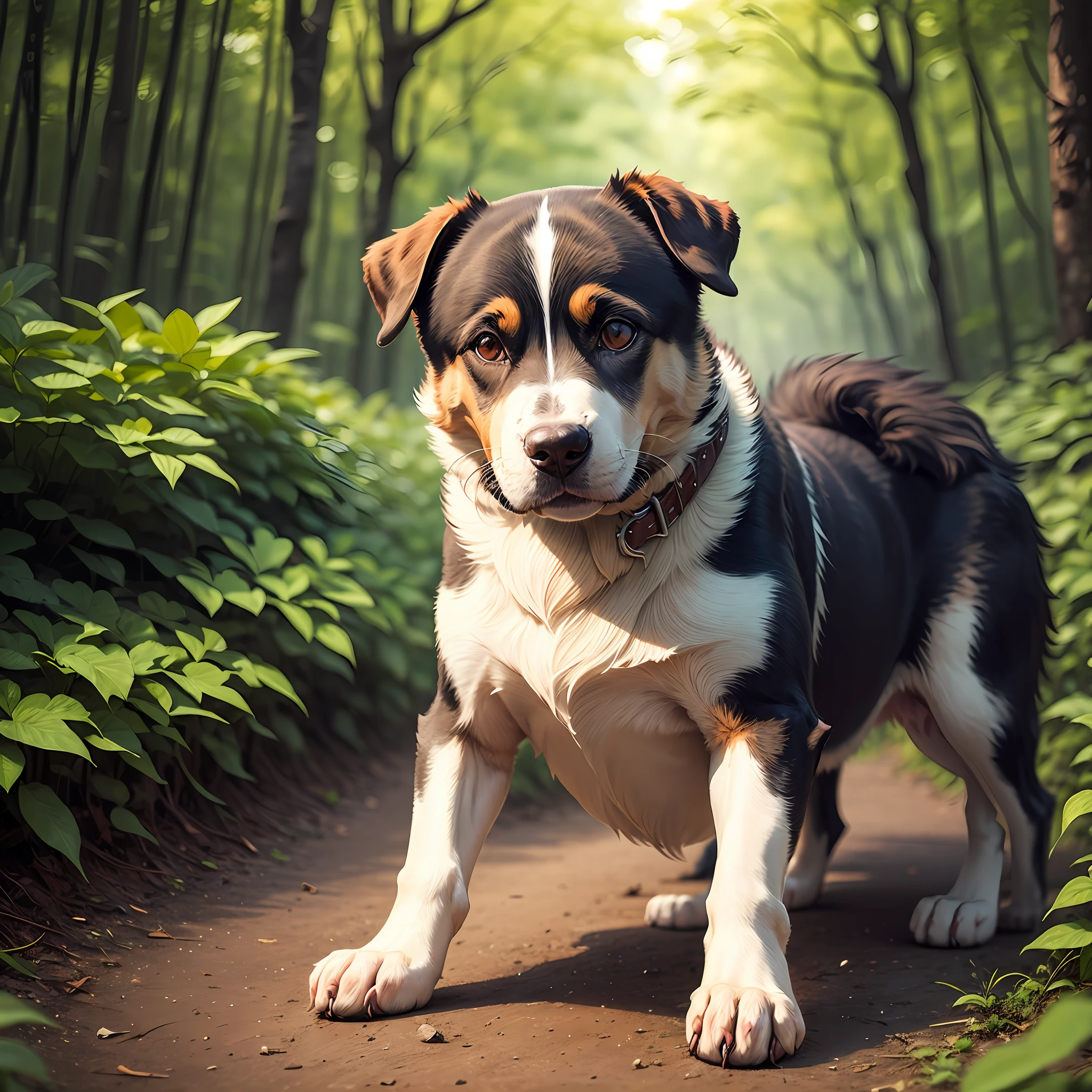 Conan，a dog，forested --auto