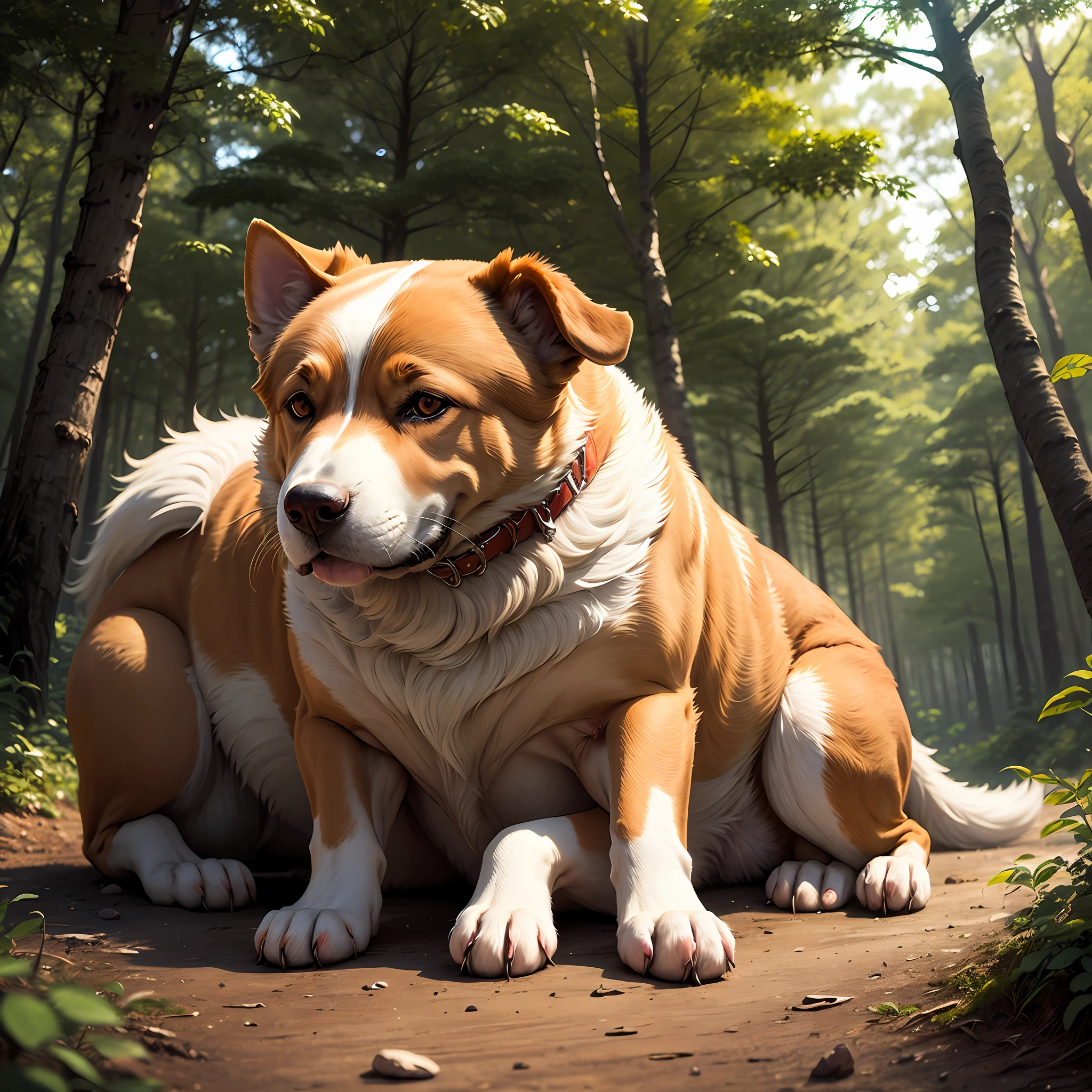 Conan，a dog，forested --auto
