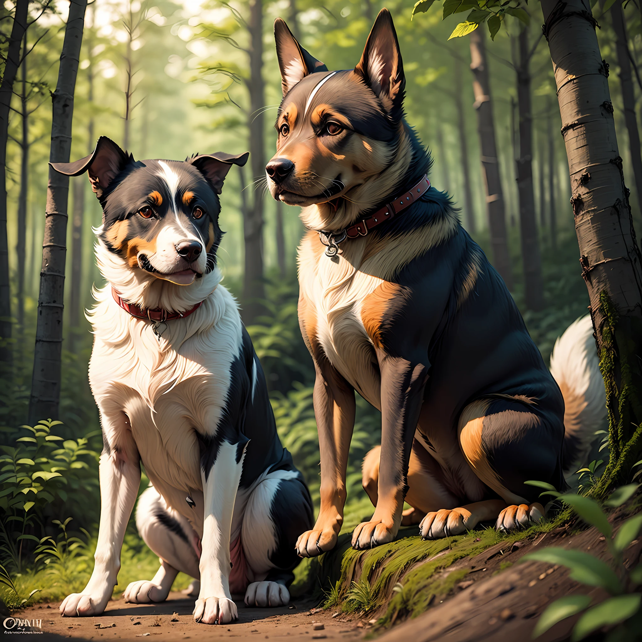 Conan,a dog,forested --auto