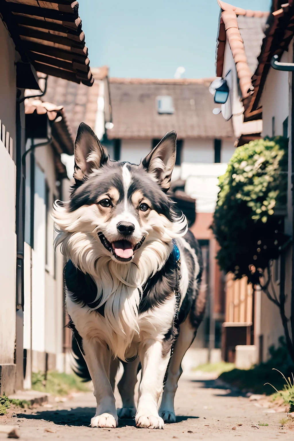 estilo anime, rapoza, branco e preto, olhando para camera, foco no olhar, retina de alta qualidade, pelos super fofinhos, pelos definidos,