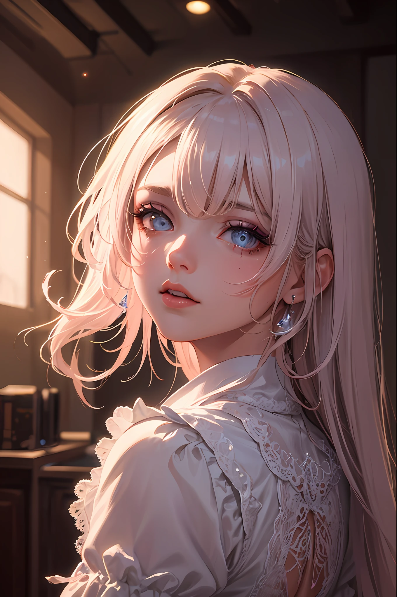 (Masterpiece:1.2), best quality, (illustration:1.2), (ultra-detailed),Eye focus,(Masterfully crafted Glow, pink lens flare), (Cinematic background), hyper details, (delicate detailed), (intricate details), octane render, hdr, (hyperdetailed:1.15), (soft light:1.2), 1girl, beautiful girl, ultra detailed eyes, mature, plump, thick, rainbow painting drops,(supermodel:1.3), paint teardrops, woman made up from paint, entirely paint, splat, splash, indoors, (bioluminescent hair:1.1),(glowing eyes), ((makeup)),(Cinematic masterpiece), fierce, powerful, splashes of colour absolutely eye-catching, (Cinematic headlight), ((caustic)), dynamic angle, beautiful detailed glow, ambient occlusion, ambient light, raytraced reflections,(best illumination, an extremely delicate and beautiful), ((cinematic light)), (soft:2),