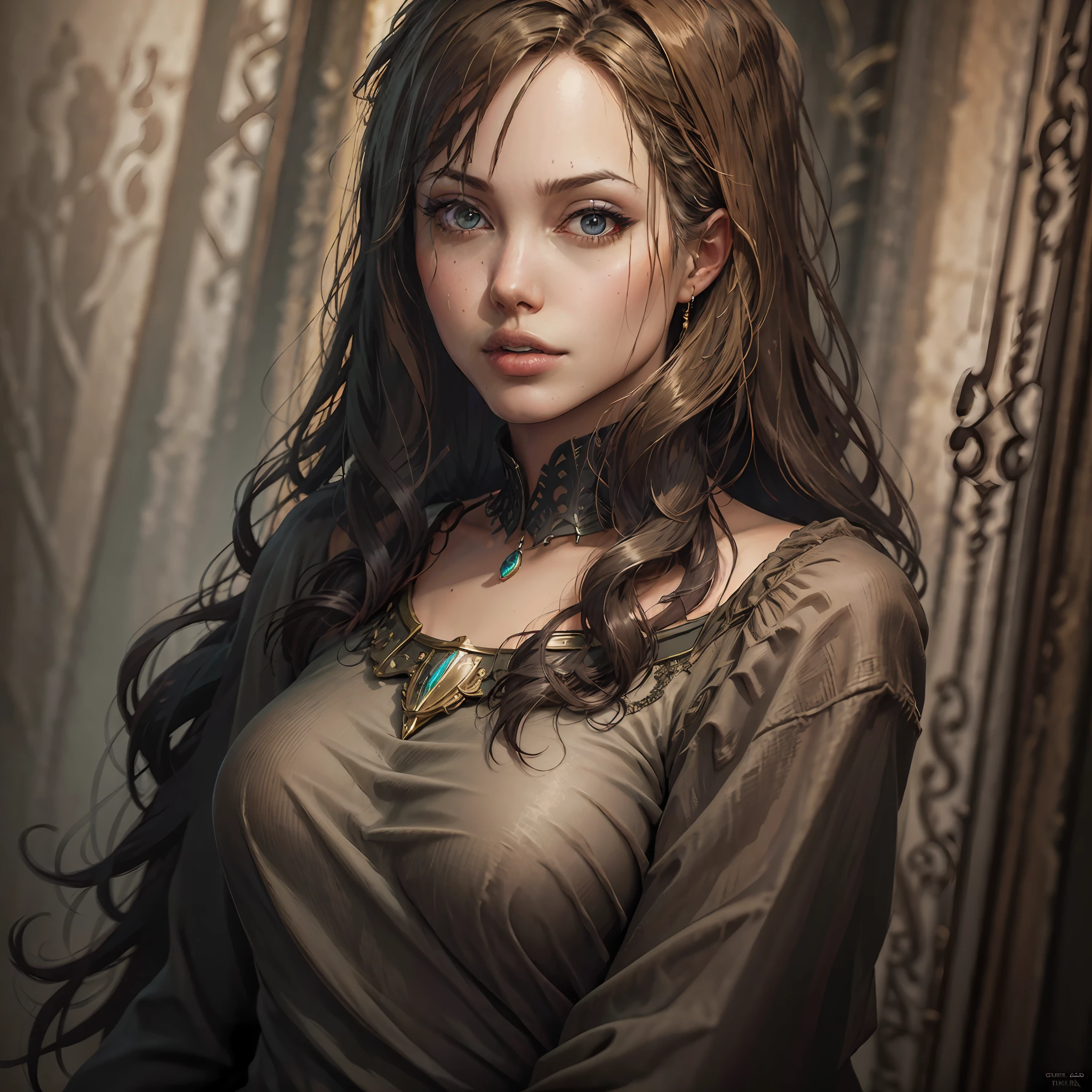 Portrait of a beautiful young woman, medieval, in the castle, , trending on artstation, sharp focus, studio photo, intricate details, highly detailed, by greg rutkowski --auto