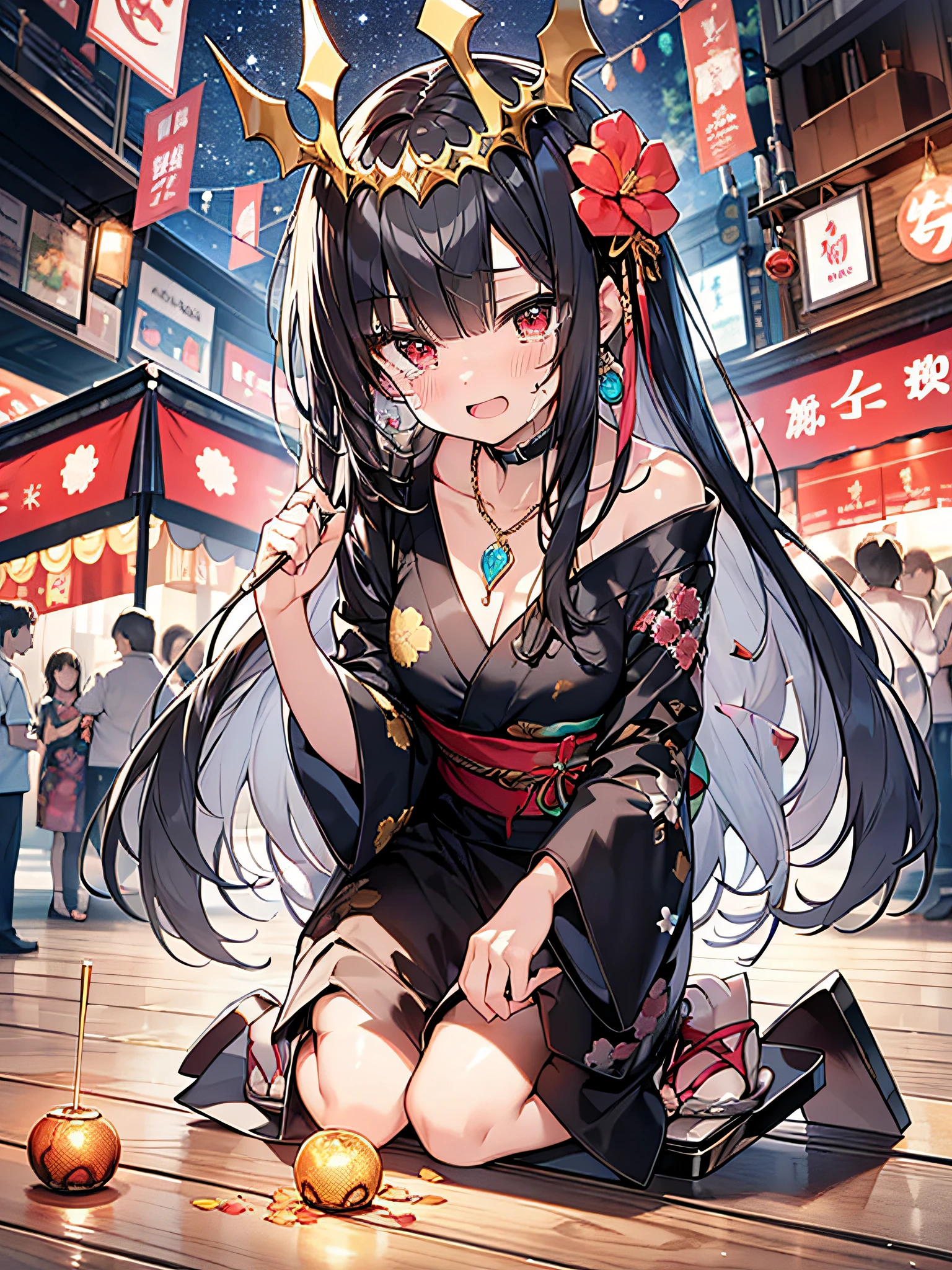 Strands of hair、Dark hair、