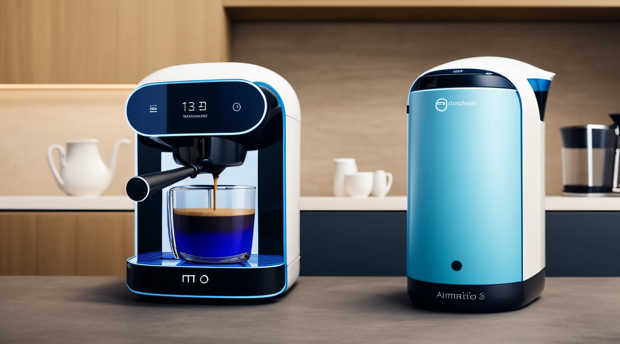 Enter the realm of futuristic design as you explore a captivating concept for a coffee machine. This visionary creation merges innovation with functionality, pushing the boundaries of what a coffee machine can be. Crafted with meticulous attention to detail, this concept design embodies the sleek aesthetics and minimalistic quality reminiscent of Apple's iconic advertising style.
The coffee machine stands as a testament to modernity, featuring clean lines, smooth surfaces, and a minimalist color palette. Every element is carefully considered, with a focus on simplicity and elegance. The futuristic design elements add a touch of sophistication, creating a harmonious balance between form and function.
Inspired by Apple's minimalist approach, this concept design celebrates the beauty of simplicity and the power of intuitive interfaces. The user-friendly controls and intuitive user experience make brewing coffee a seamless and enjoyable process. With its sleek and compact design, the coffee machine seamlessly integrates into any modern kitchen or office space, making it a stylish centerpiece.
Immerse yourself in the sleek aesthetics and minimalist quality of this futuristic coffee machine concept. Appreciate the seamless fusion of design and technology as you witness the embodiment of Apple's iconic advertising style in this visionary creation. Prepare to be captivated by the elegant simplicity and modernity that this coffee machine concept exudes. Whether you are a coffee enthusiast or simply an admirer of cutting-edge design, this concept design will ignite your imagination and transport you to a world where functionality meets artistry.