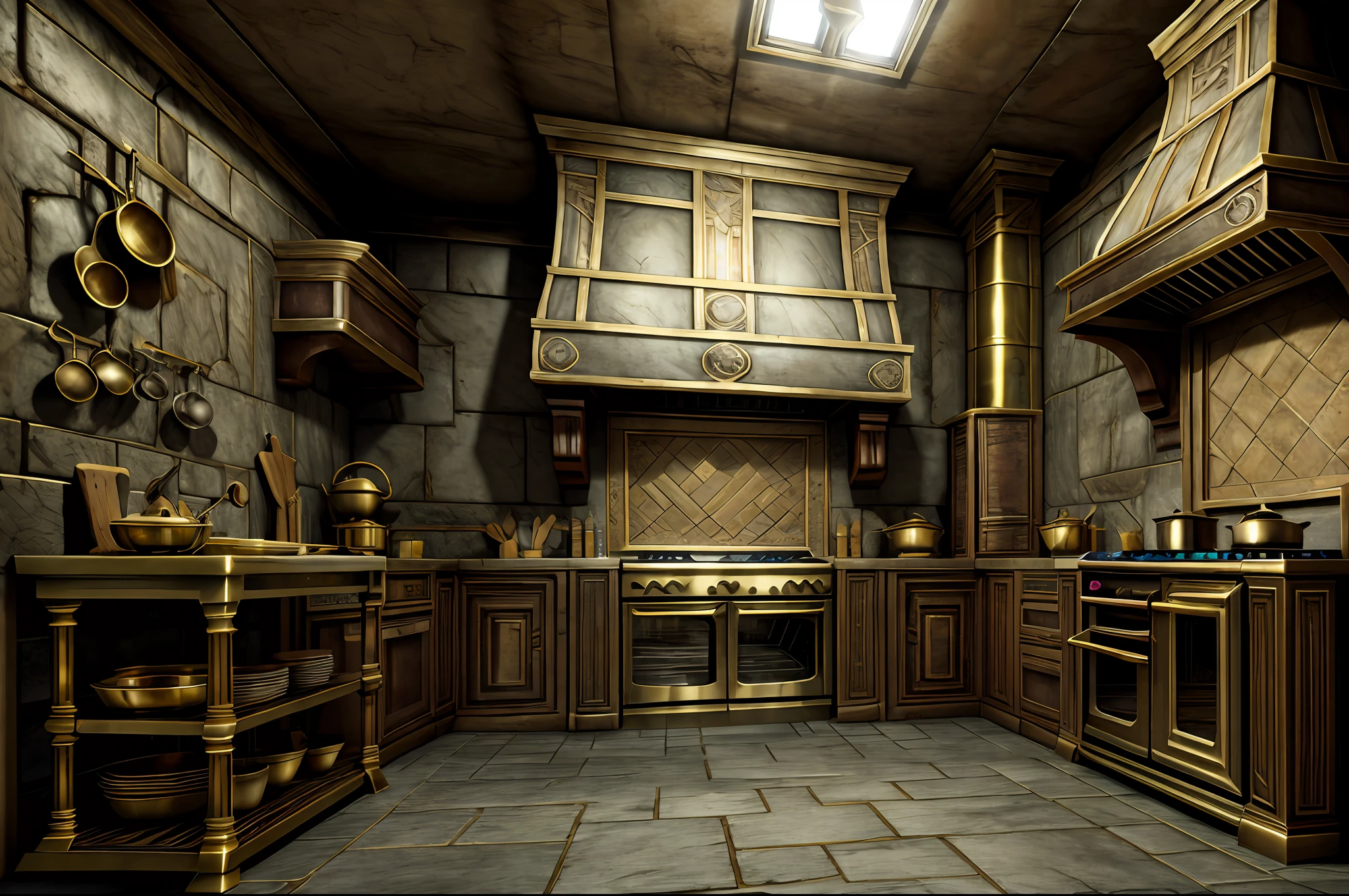 dwemertech,ancient ,brass ,kitchen,