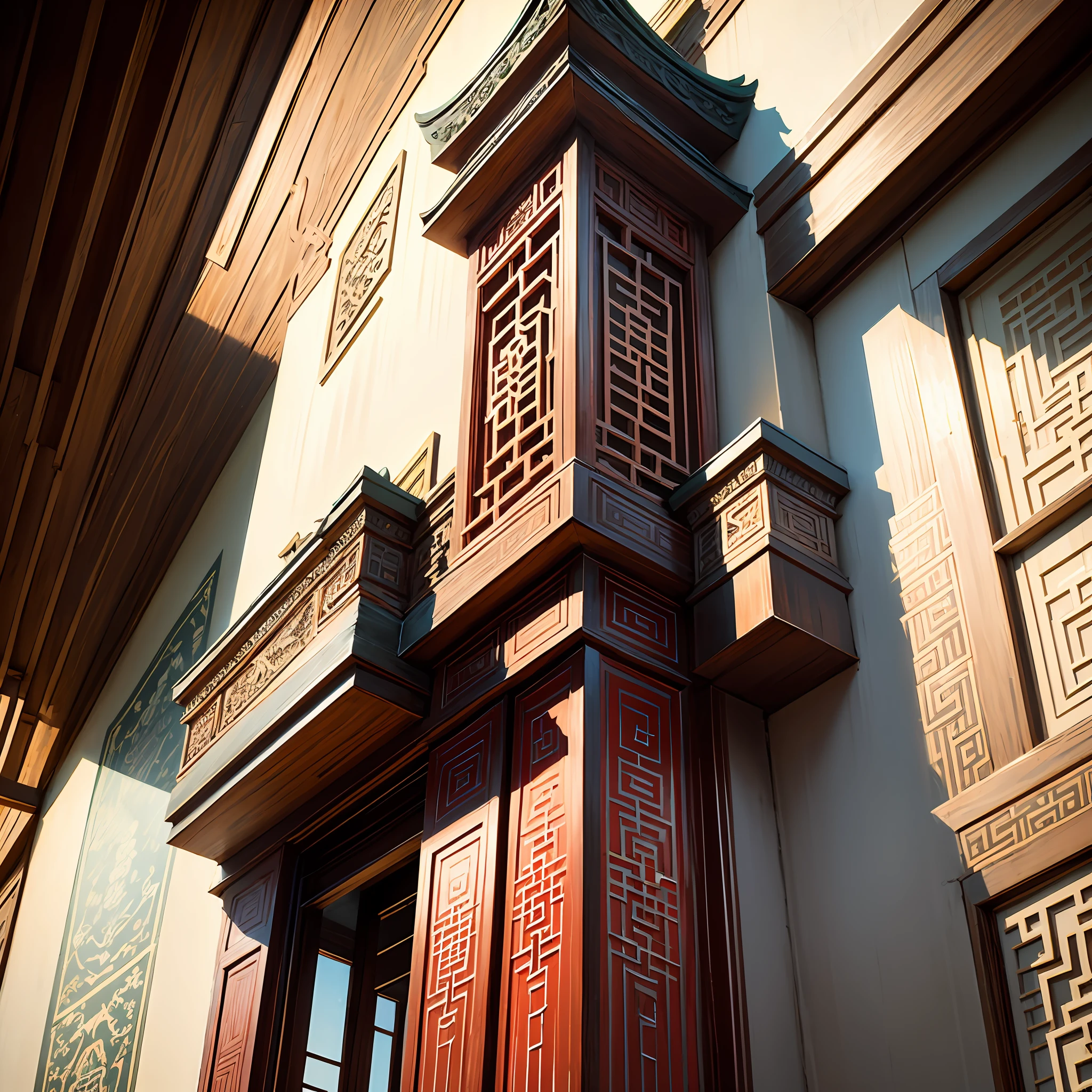 geometric figure,Chinese architecture,Decorative painting,Architectural elements --auto