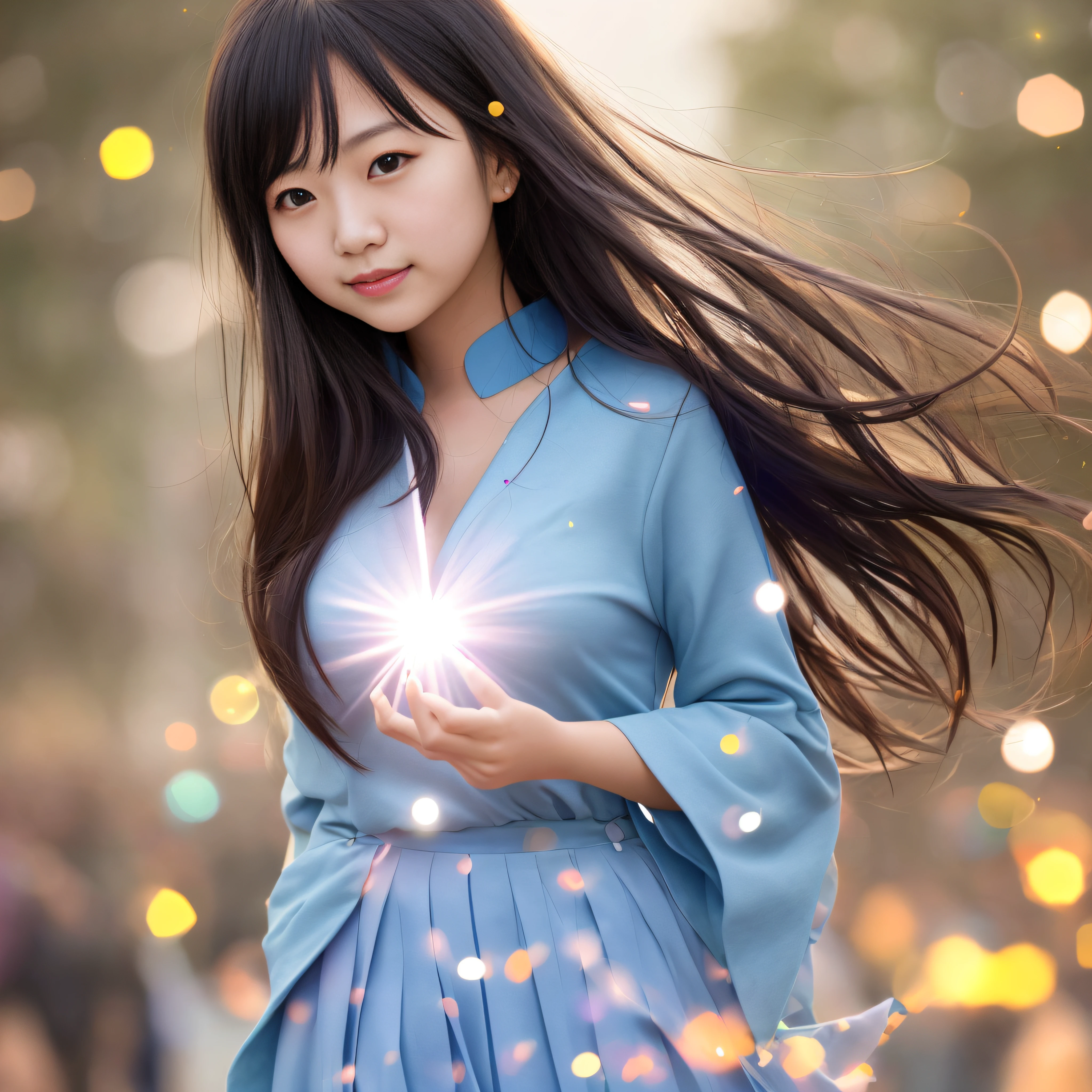 (in 8K、Raw photography、beste-Qualit、шедевр:1.2)、(Angel Beauty、photo- realistic:1.37)、(aegyo sal:1)、cute-cute、Professional Writing、photon maping、Physically Based Rendering、bob cuts、Gray eye、Night、Neon light、cute-cute、steampunc、Clear background --auto