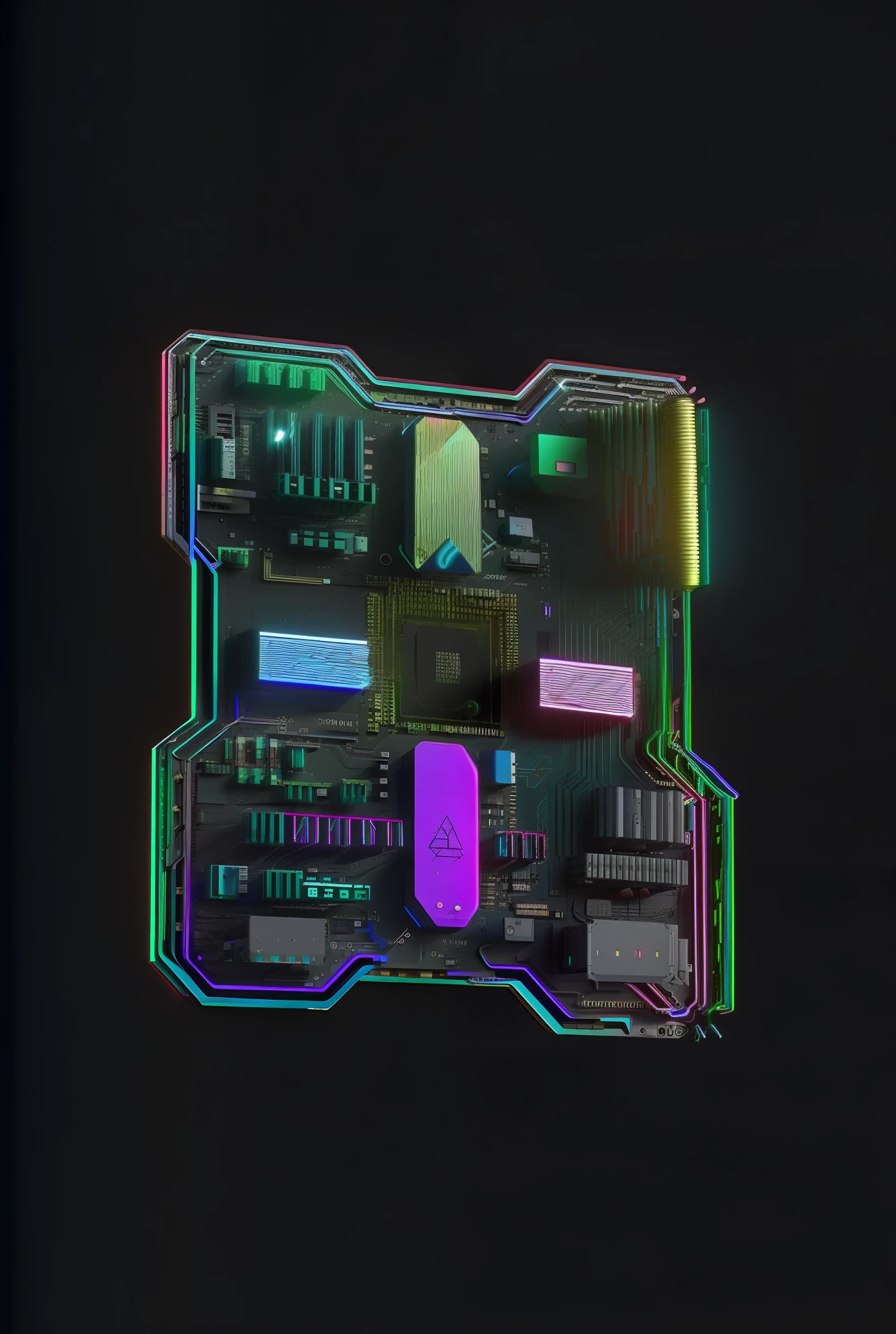 nft pass there is a close up of a computer motherboard with a keyboard, iridescent cybernetic processor, 8k computer render, octagon render 8k, 3d 8k octan render, a cpu with human brains, high detail 8 k render, high detail 8k render, colorful redshift render, 8k render, 8 k render